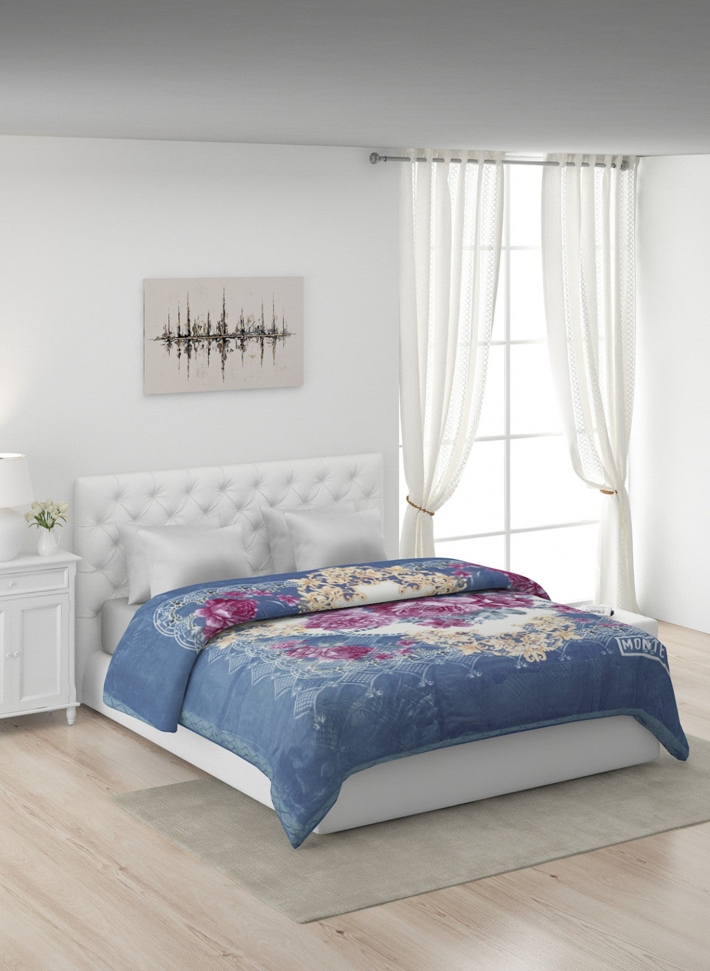Printed Mink Double Blanket for Heavy Winter -2 Ply