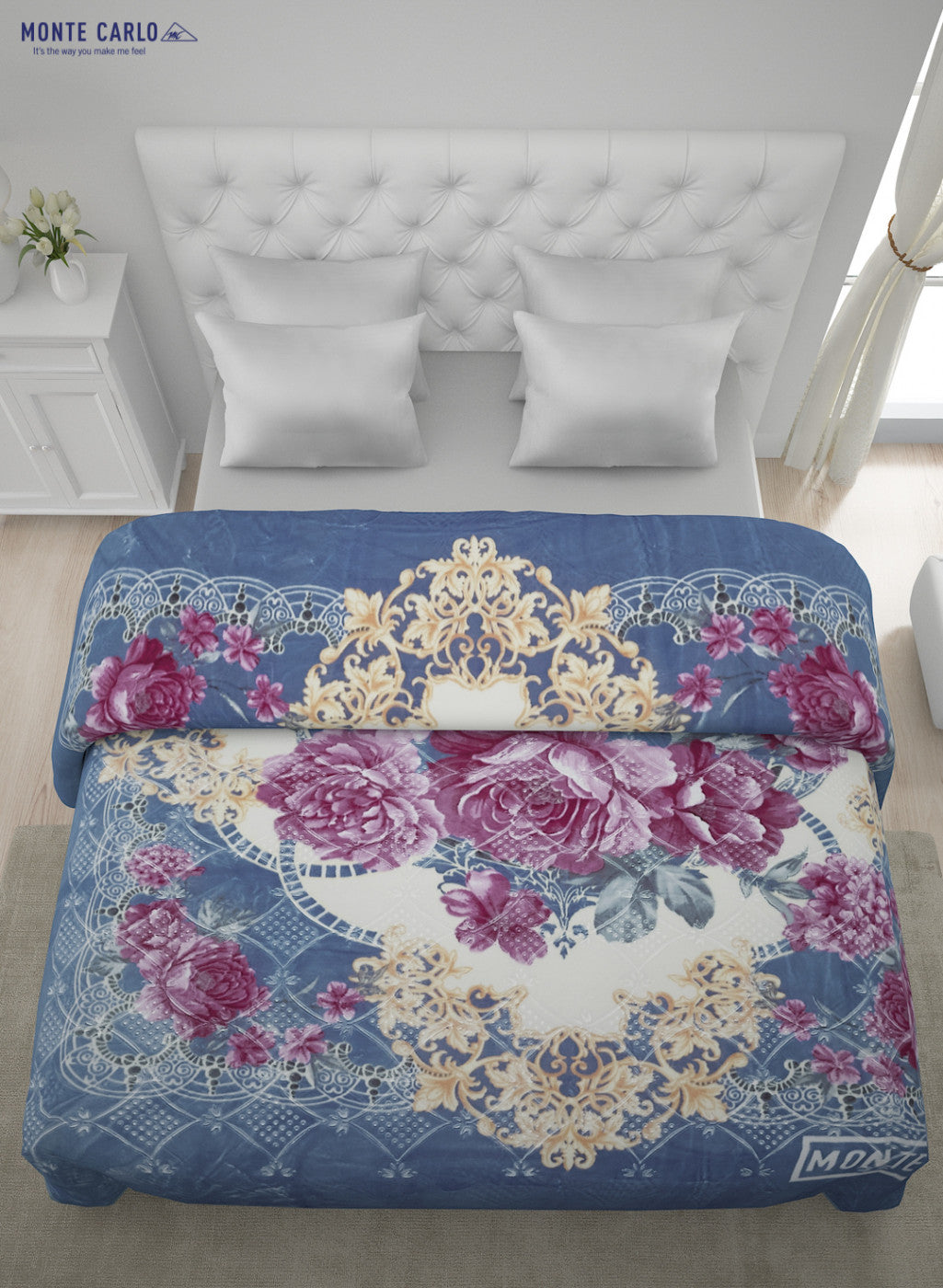 Printed Mink Double Blanket for Heavy Winter -2 Ply