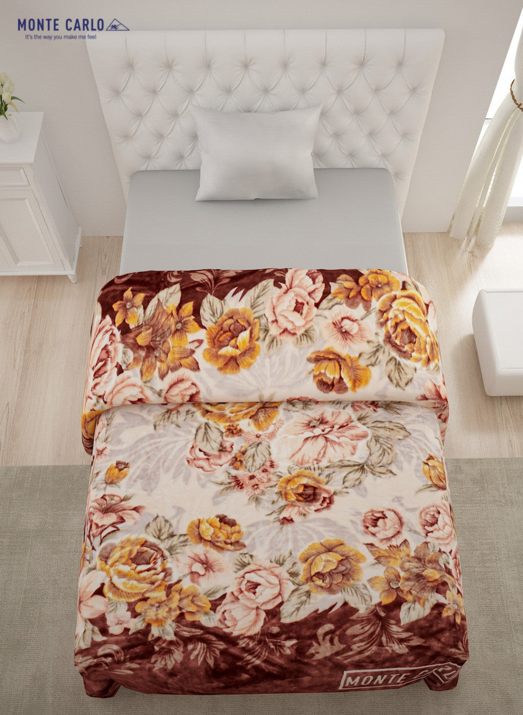 Single Bed Multicolor Mink Blanket - 1 Ply