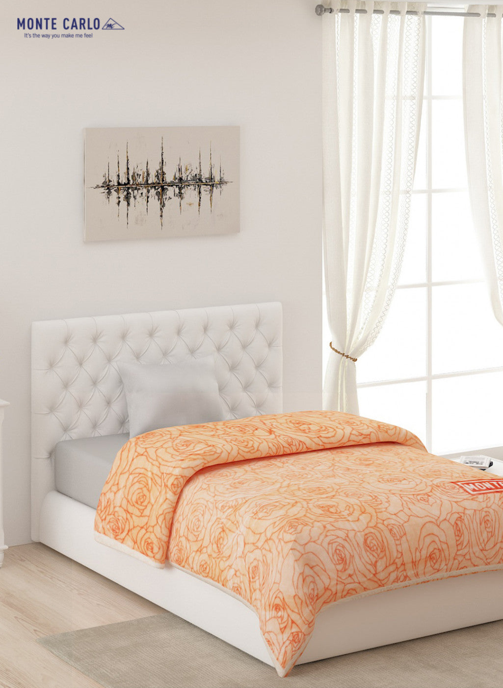 Single Bed Multicolor Mink Blanket - 2 Ply