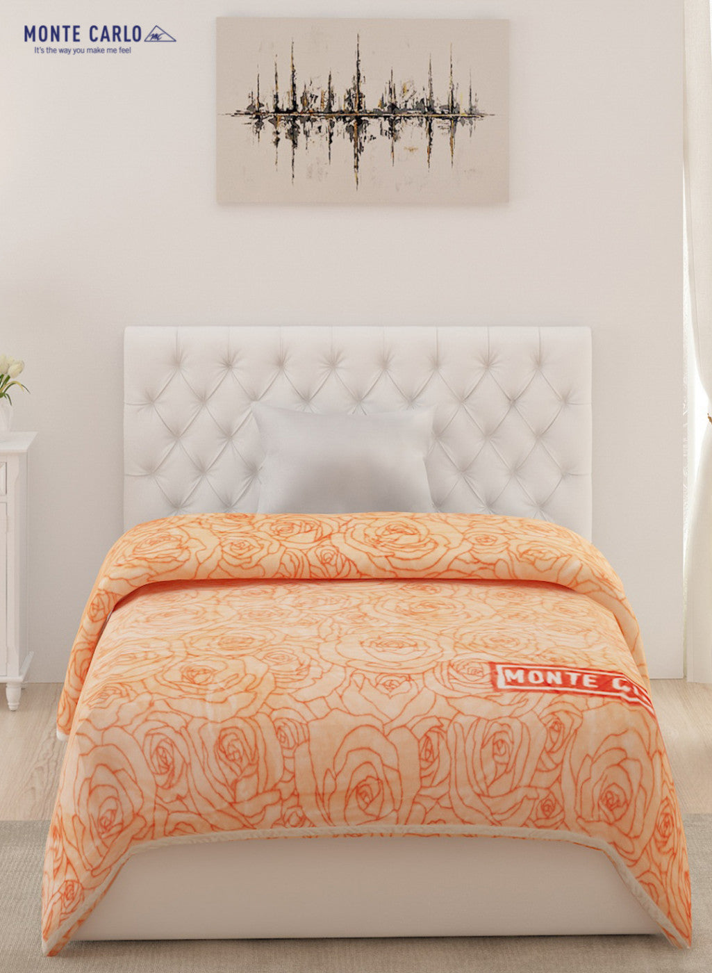 Single Bed Multicolor Mink Blanket - 2 Ply