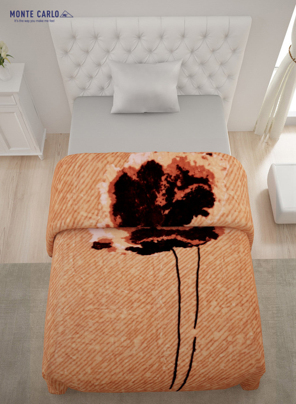 Single Bed Multicolor Mink Blanket - 1 Ply