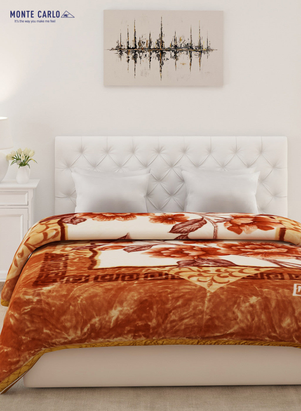 Double Bed Multicolor Mink Blanket - 2 Ply