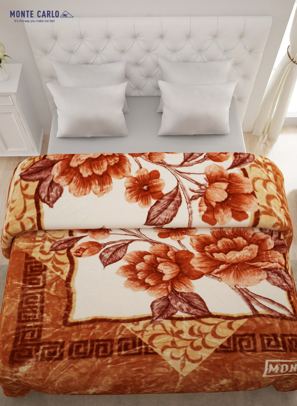 Double Bed Multicolor Mink Blanket - 2 Ply