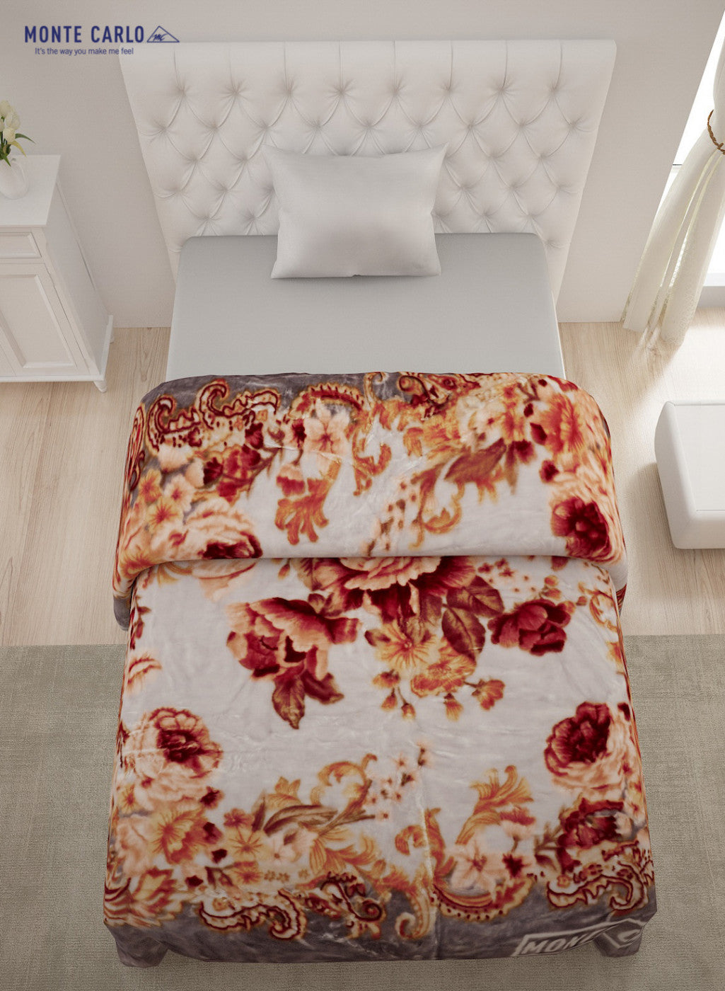 Single Bed Multicolor Mink Blanket - 2 Ply