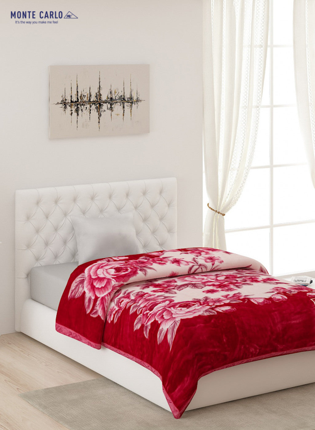 Single Bed Multicolor Mink Blanket - 1 Ply