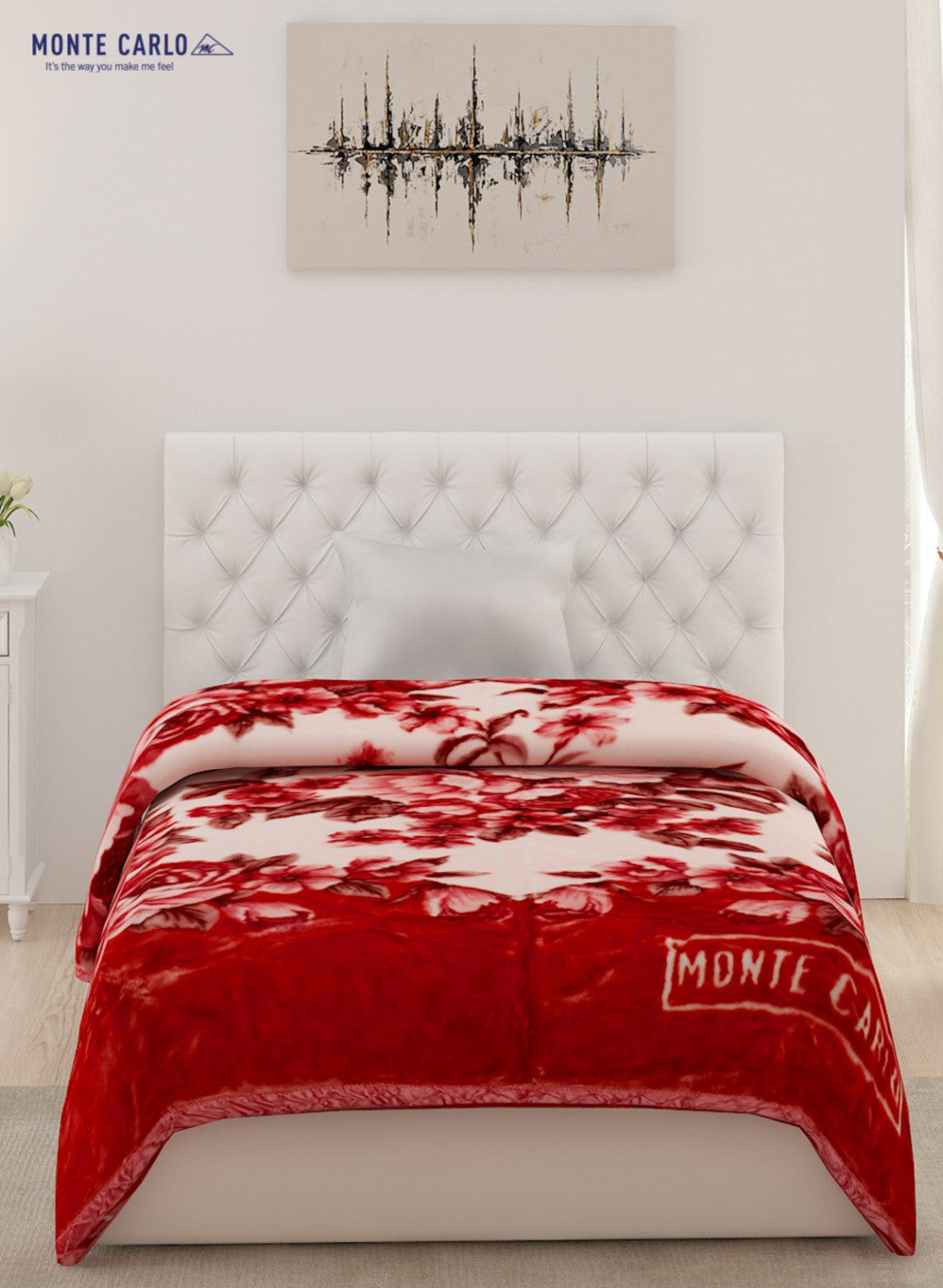 Single Bed Multicolor Mink Blanket - 2 Ply