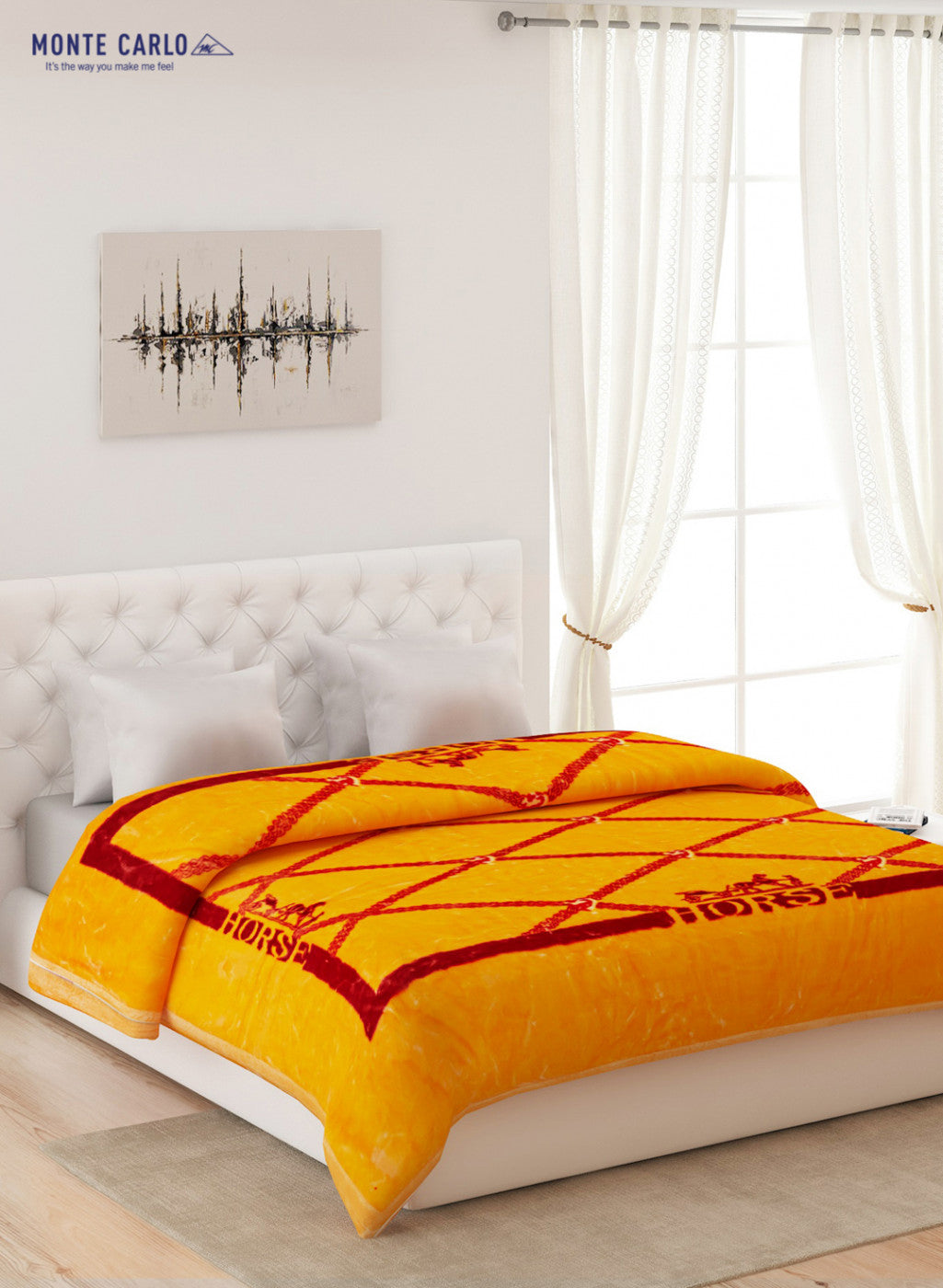 Double Bed Multicolor Mink Blanket - 2 Ply