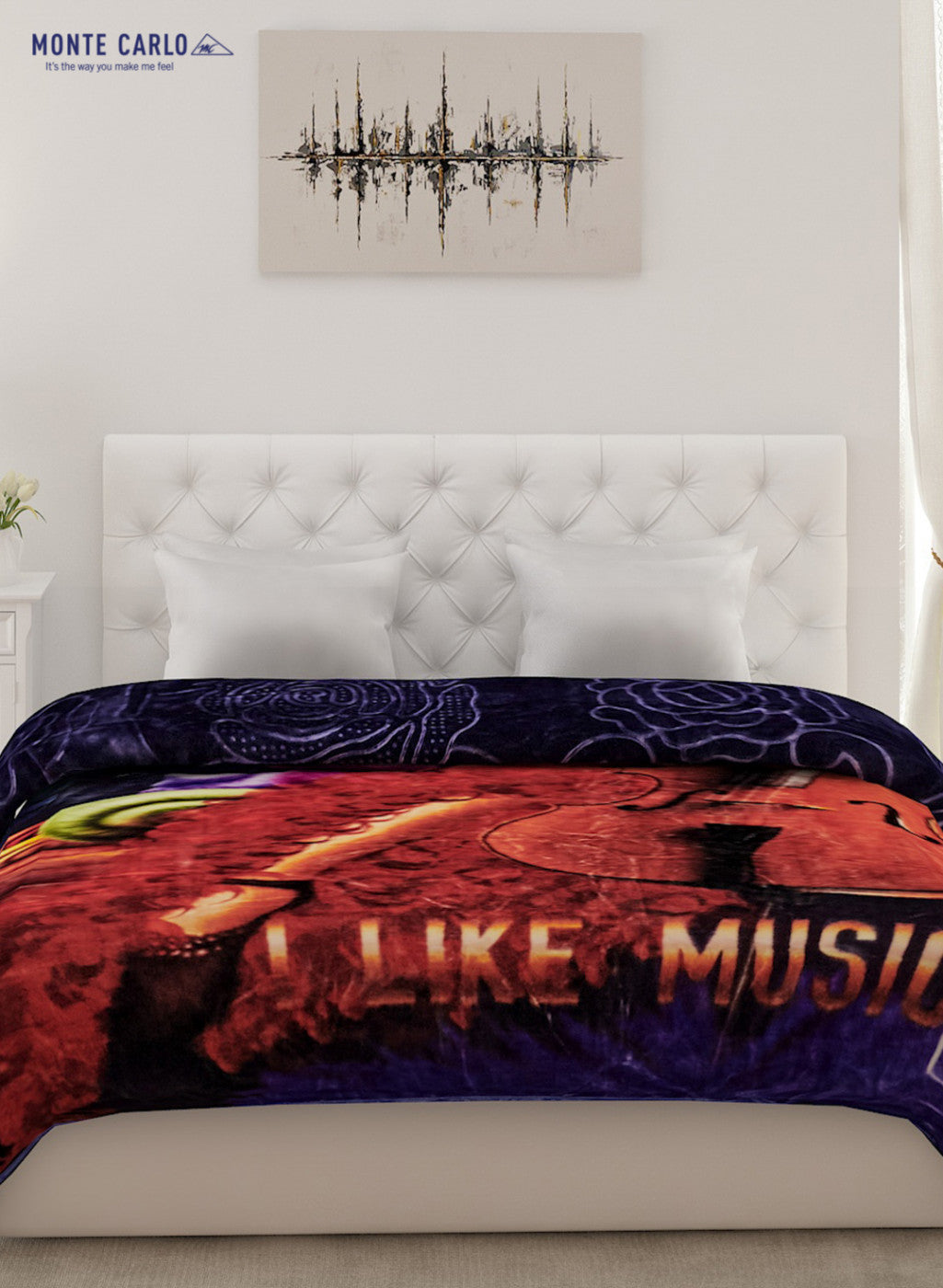 Double Bed Multicolor Mink Blanket - 2 Ply