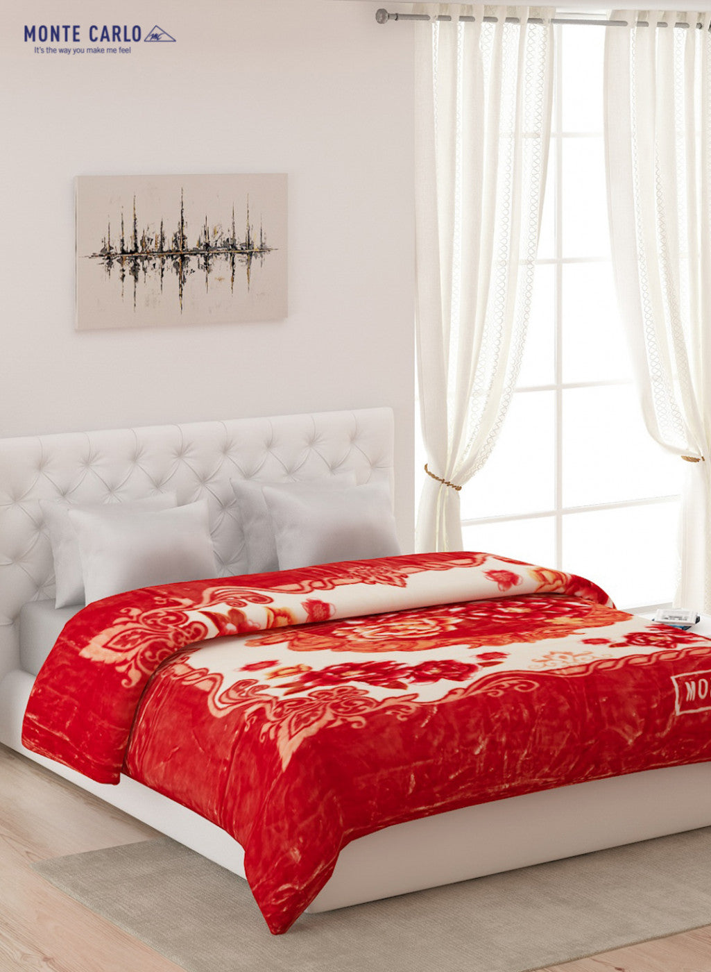 Double Bed Multicolor Mink Blanket - 2 Ply