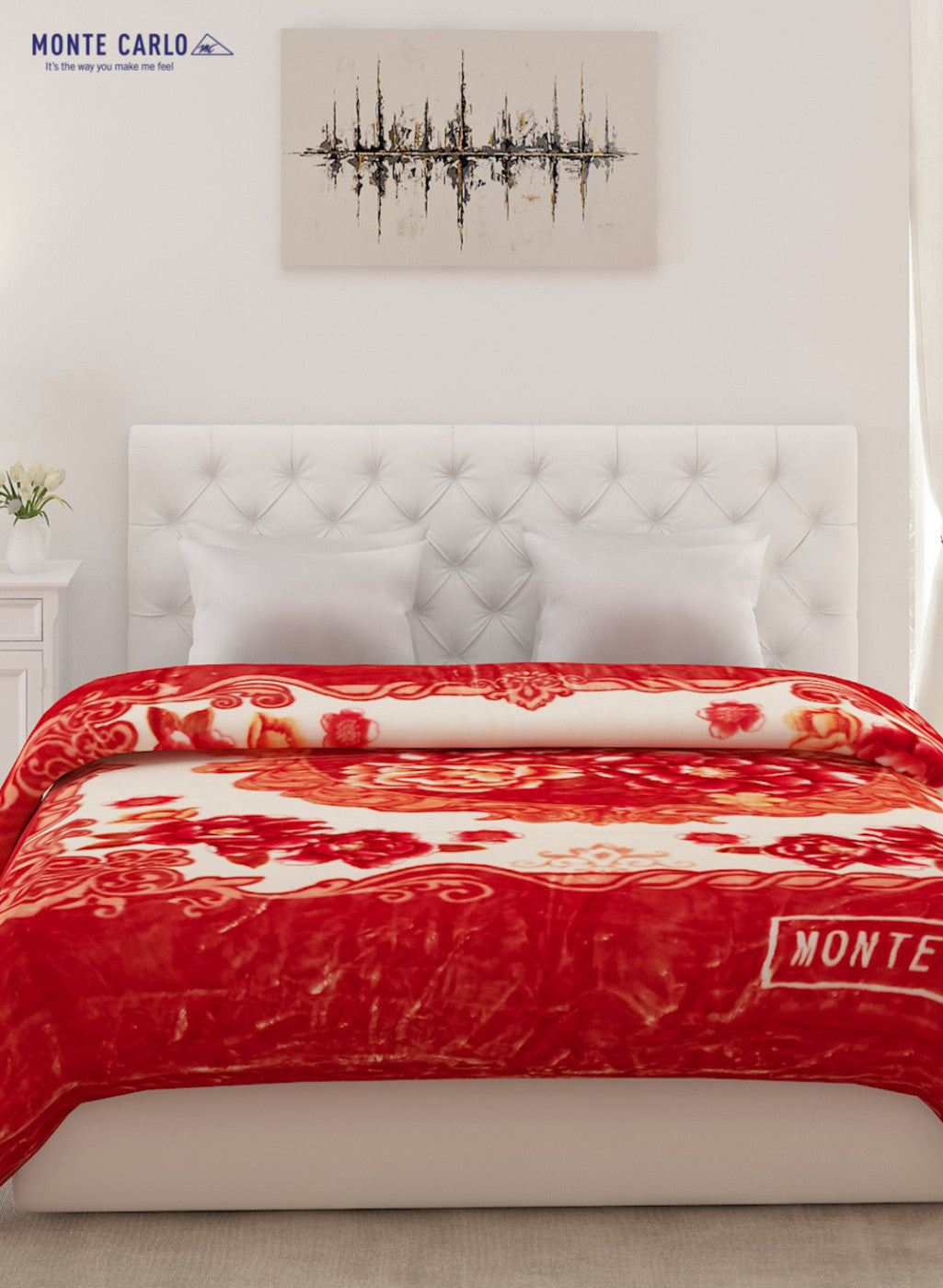 Double Bed Multicolor Mink Blanket - 2 Ply