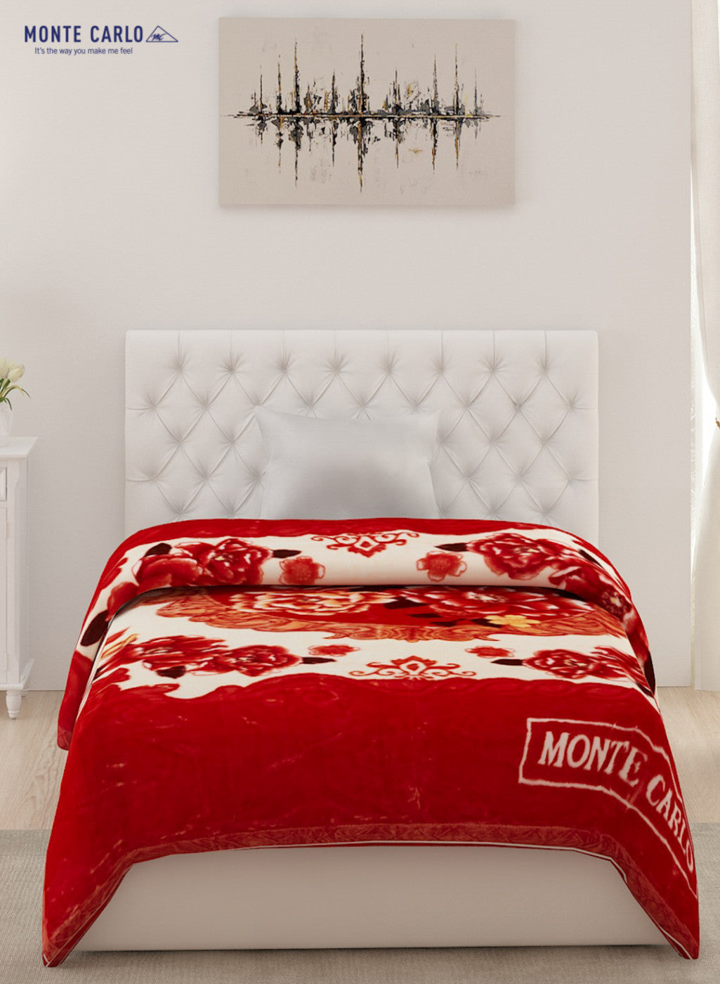 Single Bed Multicolor Mink Blanket - 2 Ply