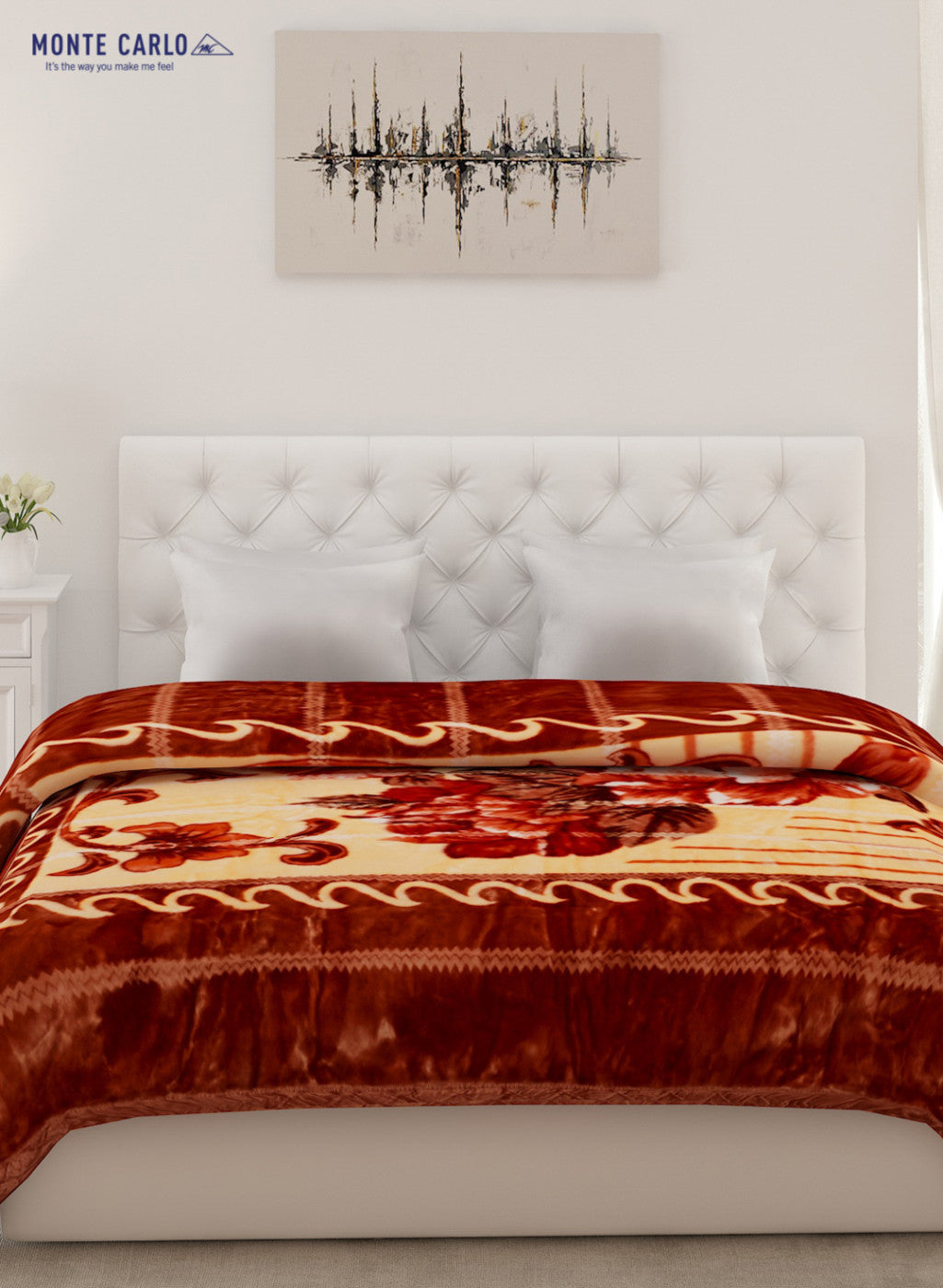 Double Bed Multicolor Mink Blanket - 2 Ply