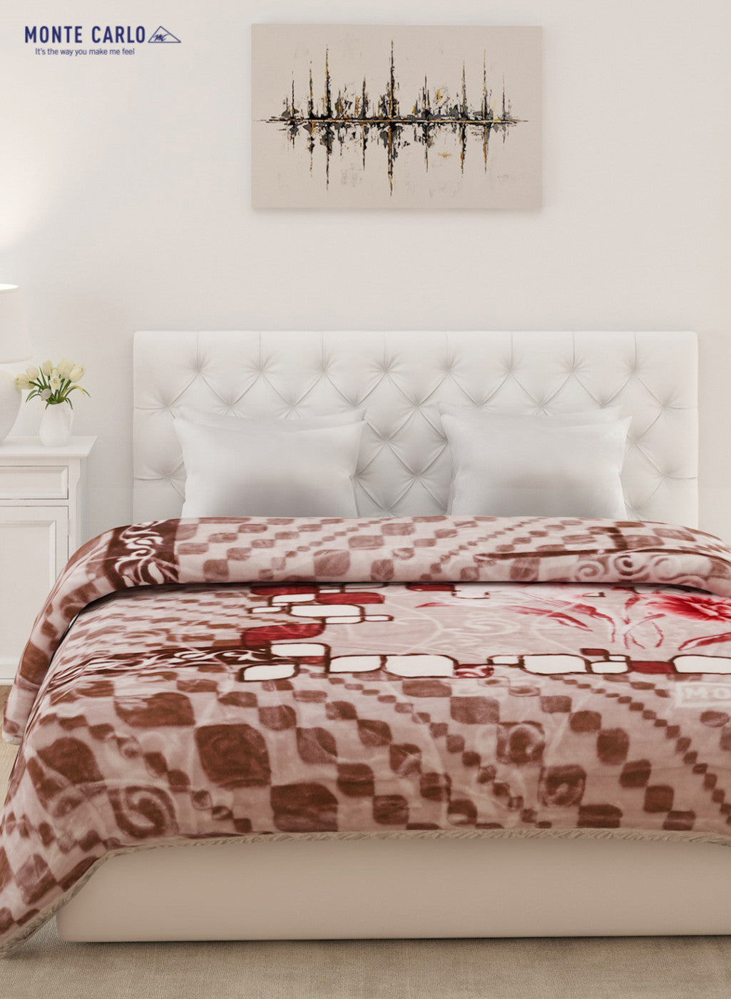 Double Bed Multicolor Mink Blanket - 2 Ply
