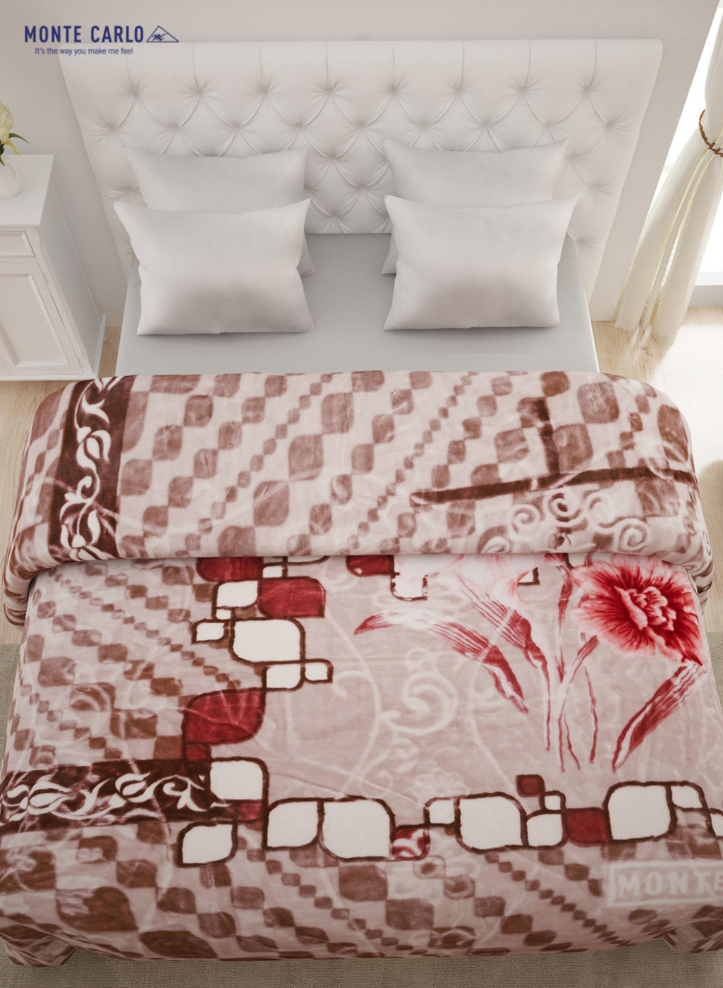 Double Bed Multicolor Mink Blanket - 2 Ply