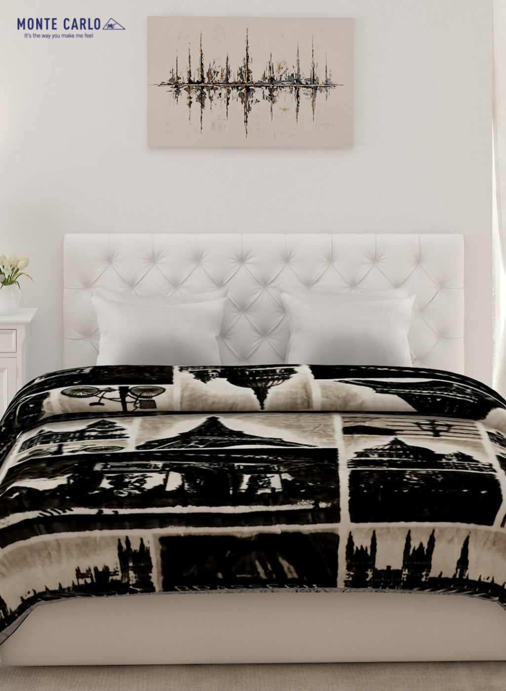 Double Bed Multicolor Mink Blanket - 2 Ply