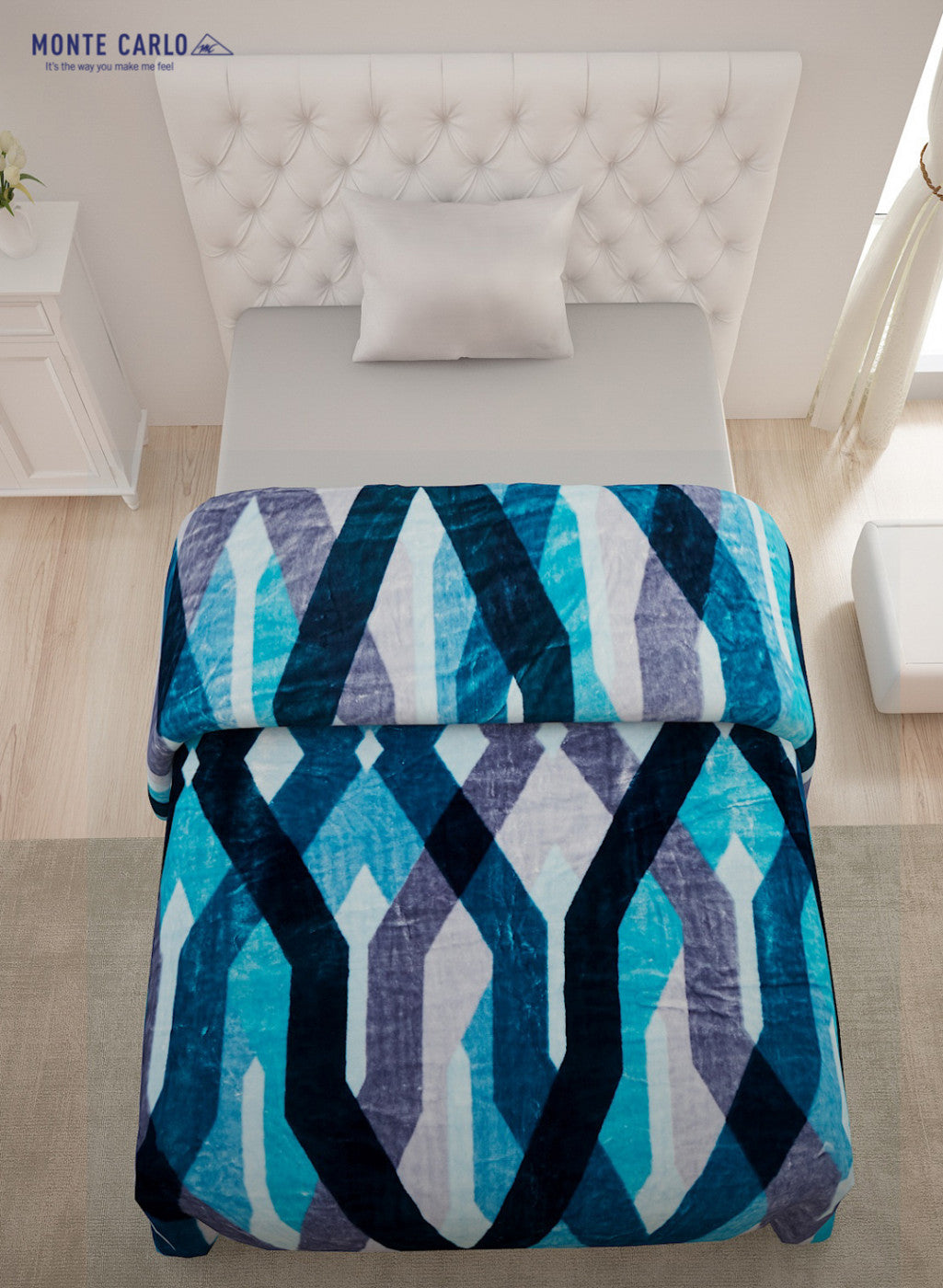 Double Bed Multicolor Mink Blanket - 1 Ply