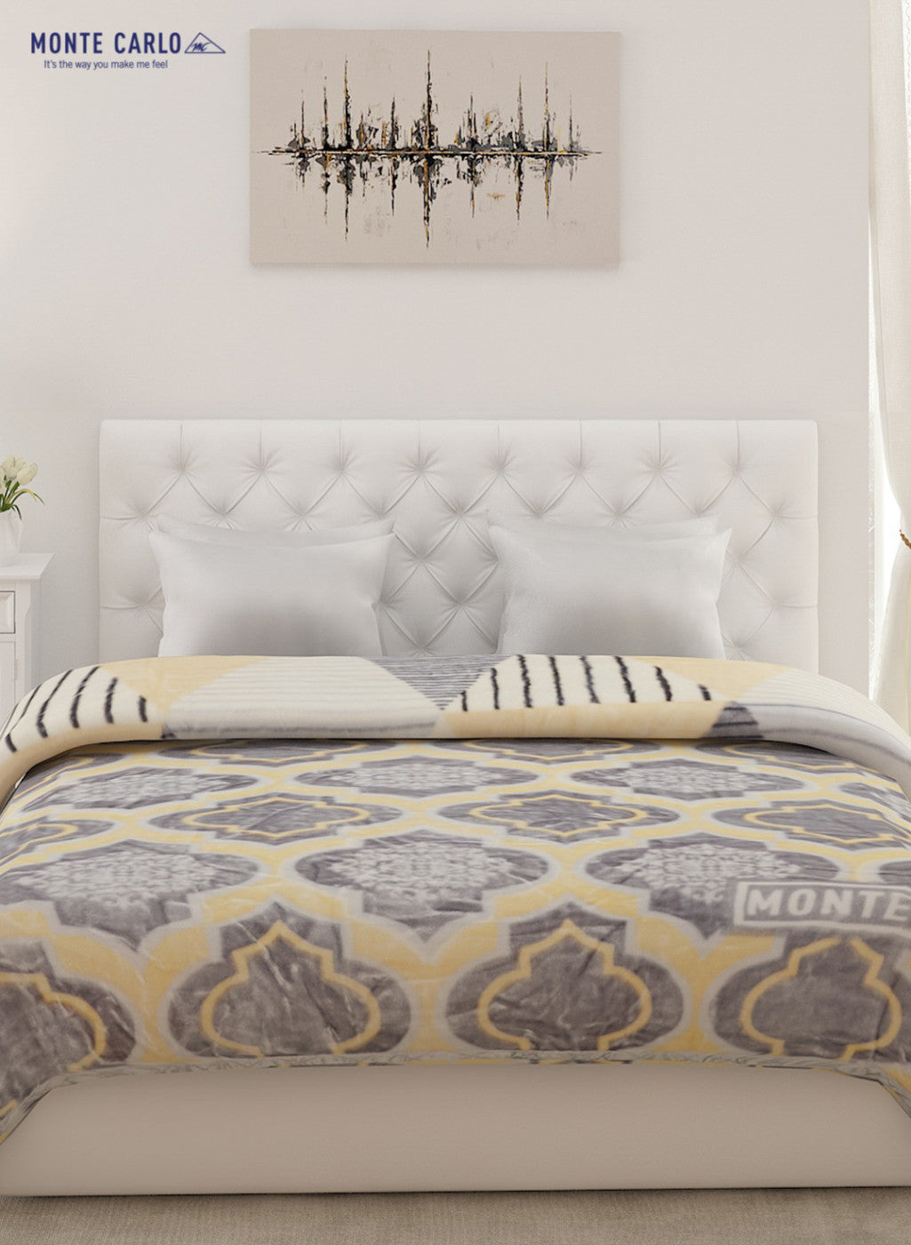 Double Bed Multicolor Mink Blanket - 2 Ply