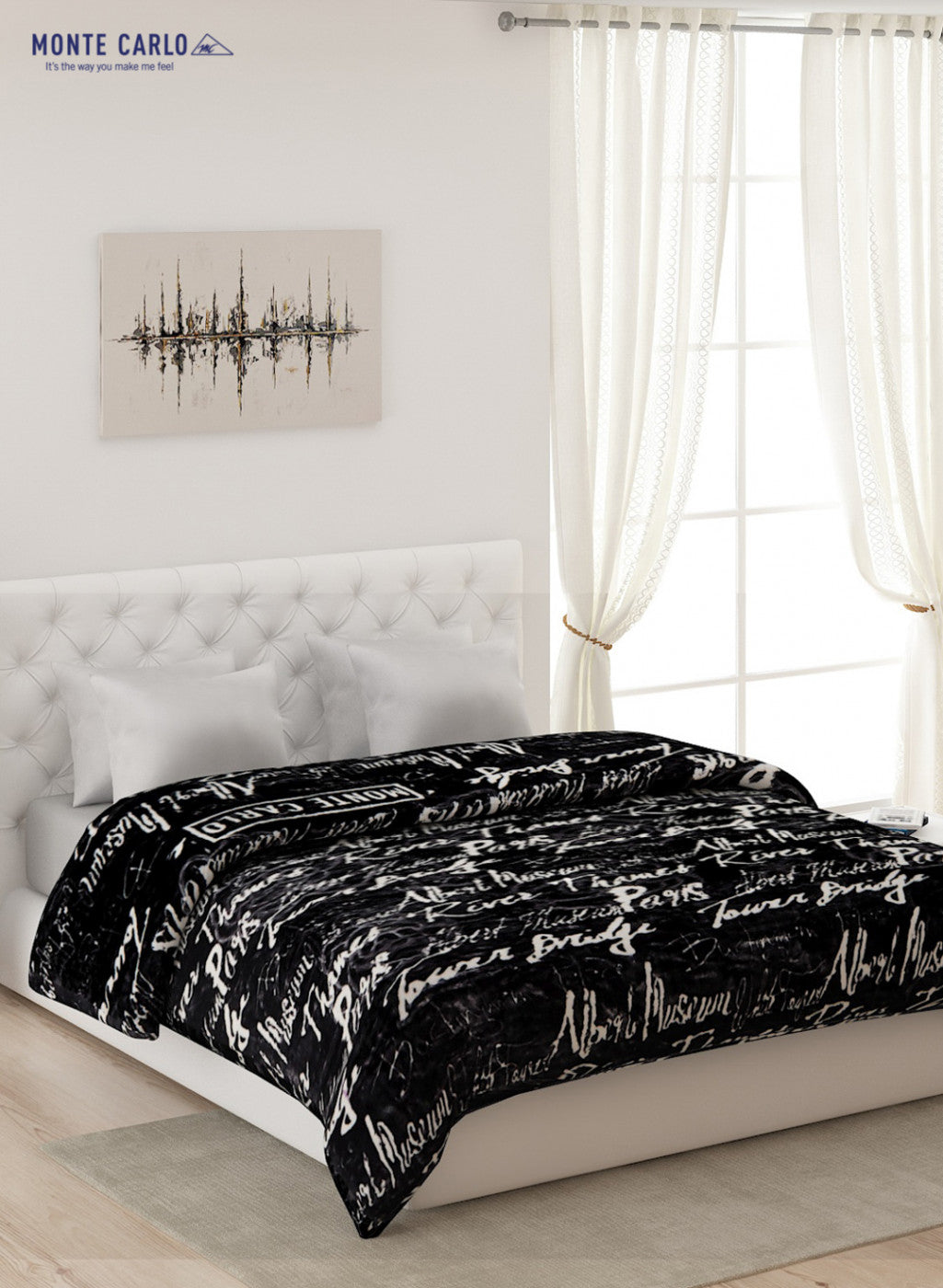 Double Bed Multicolor Mink Blanket - 2 Ply