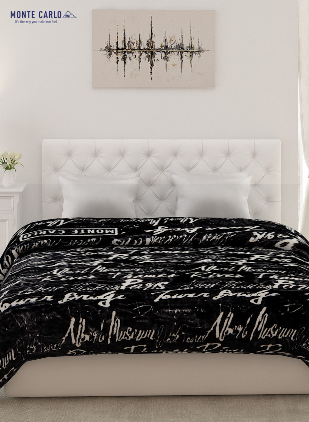 Double Bed Multicolor Mink Blanket - 2 Ply