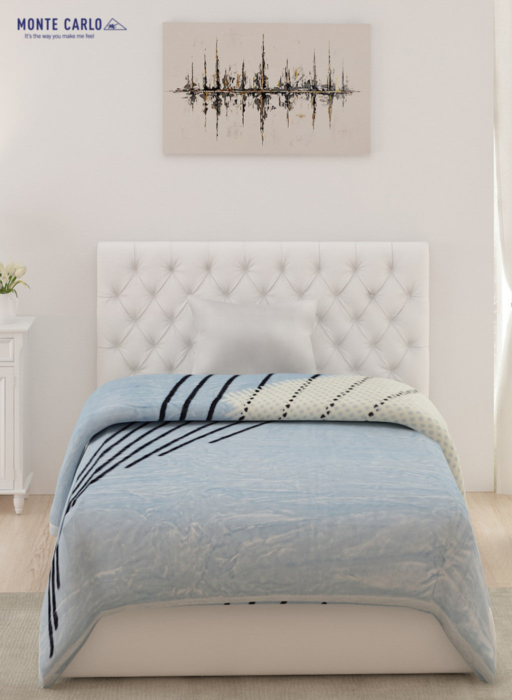 Single Bed Multicolor Mink Blanket - 1 Ply