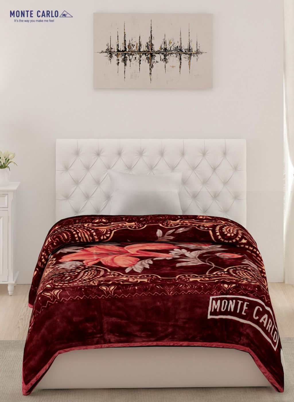 Single Bed Multicolor Mink Blanket - 1 Ply