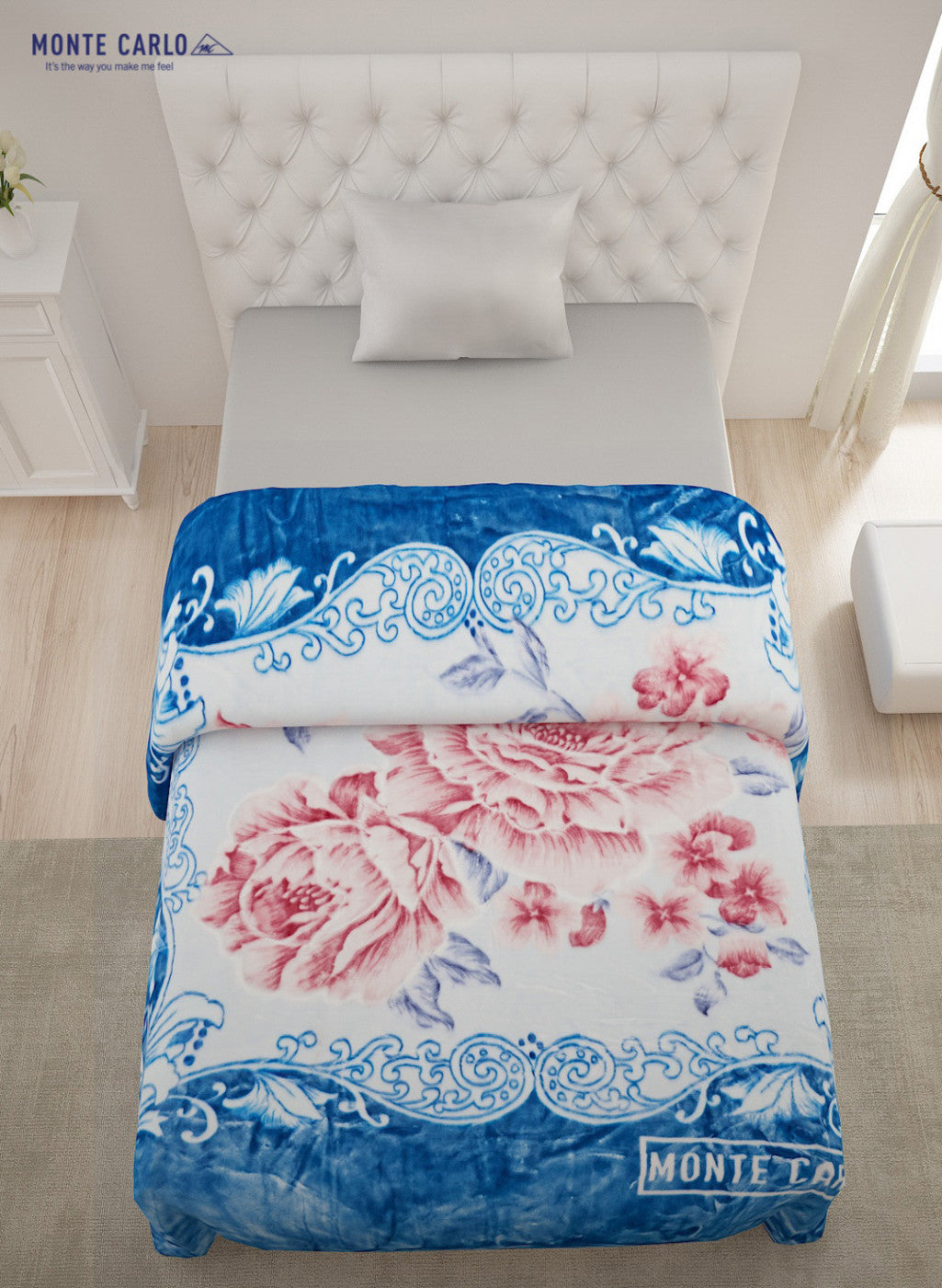 Single Bed Multicolor Mink Blanket - 1 Ply