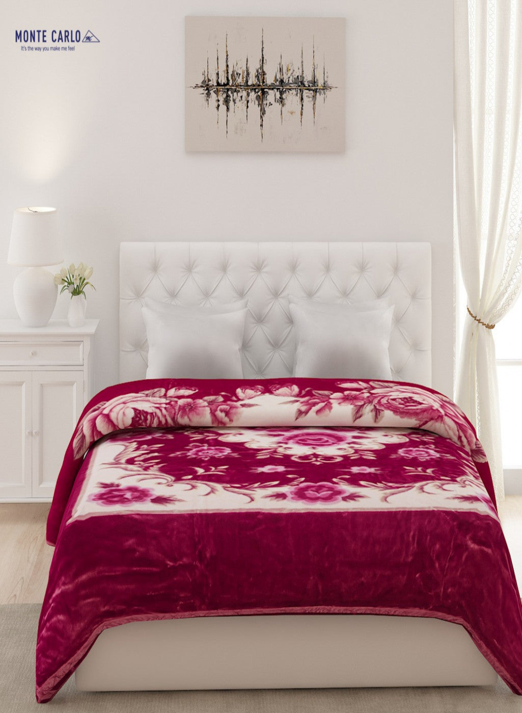 Double Bed Multicolor Mink Blanket - 2 Ply