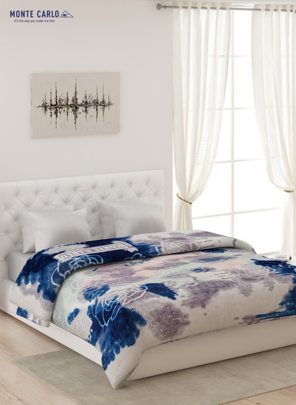 Double Bed Multicolor Mink Blanket - 2 Ply