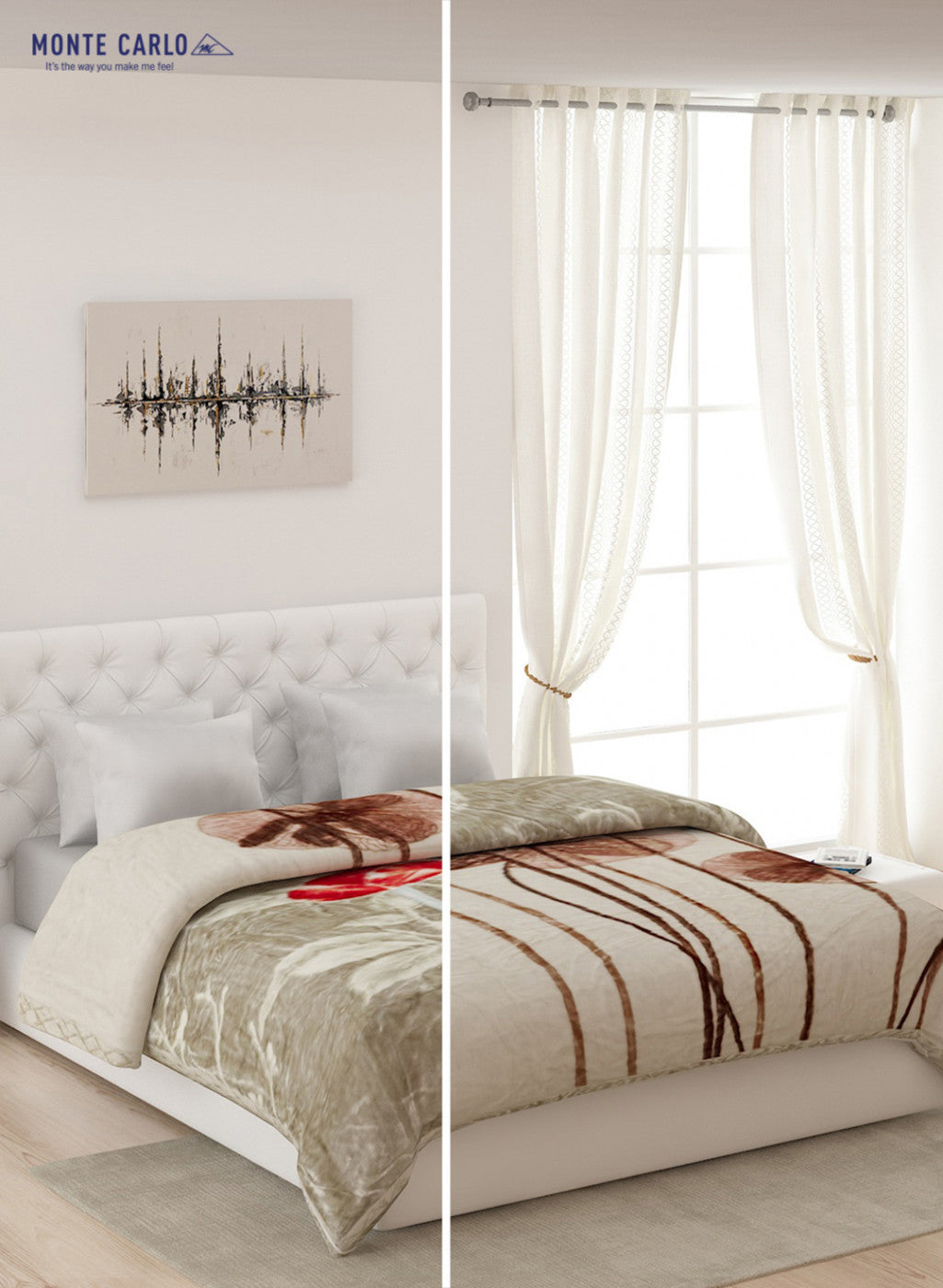 Double Bed Multicolor Mink Blanket - 2 Ply
