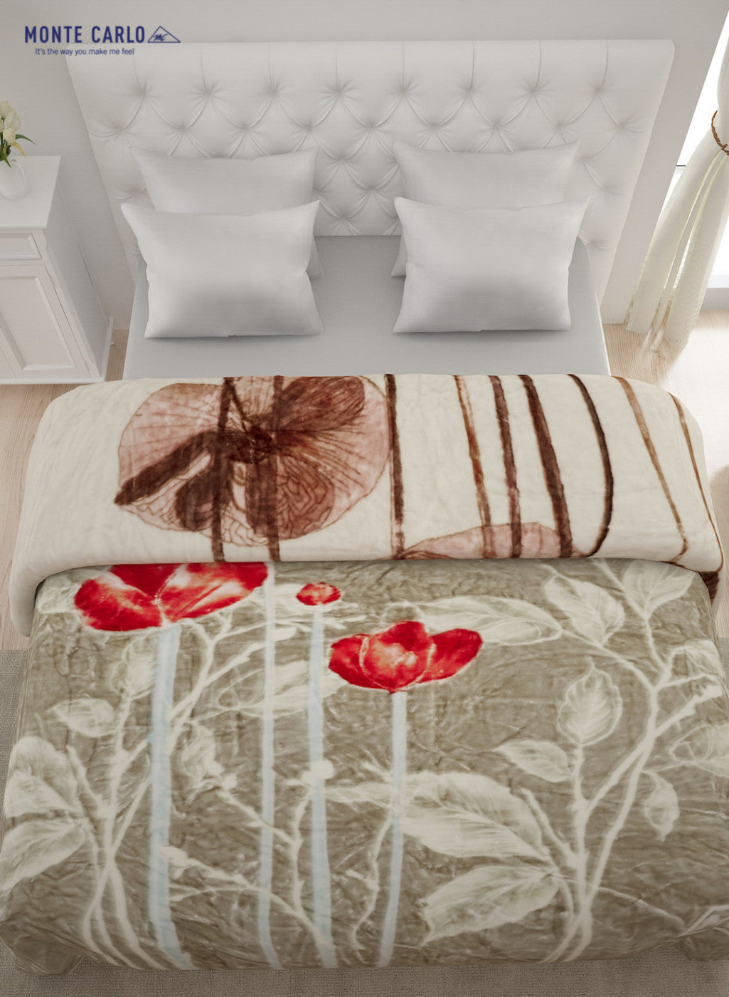 Double Bed Multicolor Mink Blanket - 2 Ply