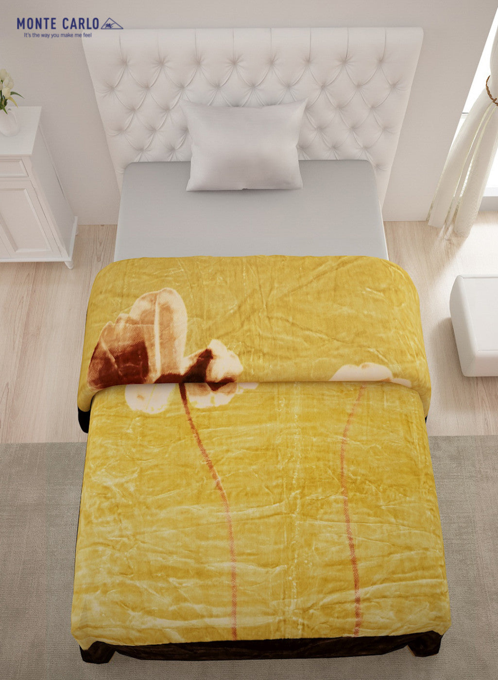 Double Bed Multicolor Mink Blanket - 1 Ply