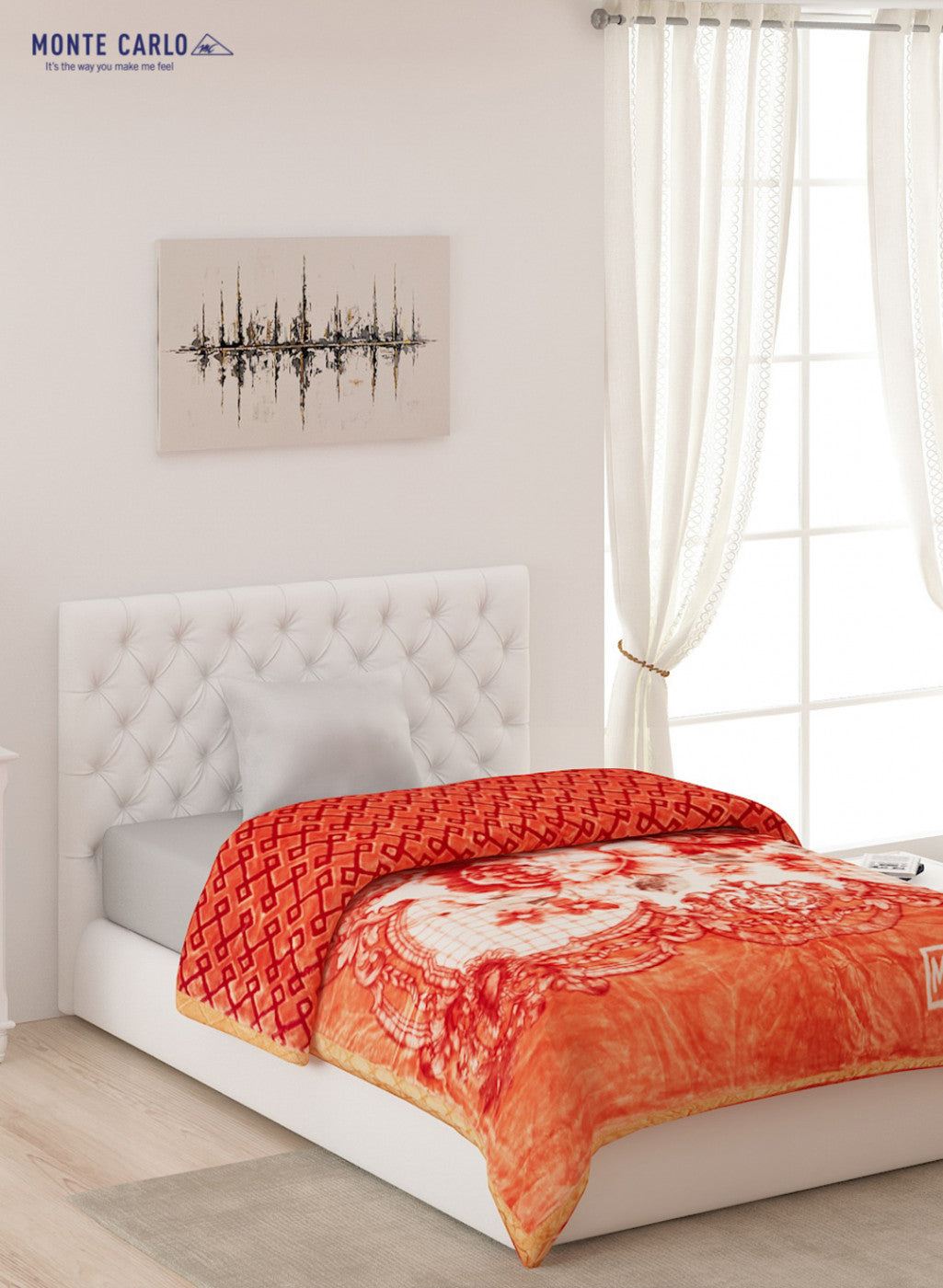 Buy Single Bed Multicolor Mink Blanket 3 Ply Online in India Monte