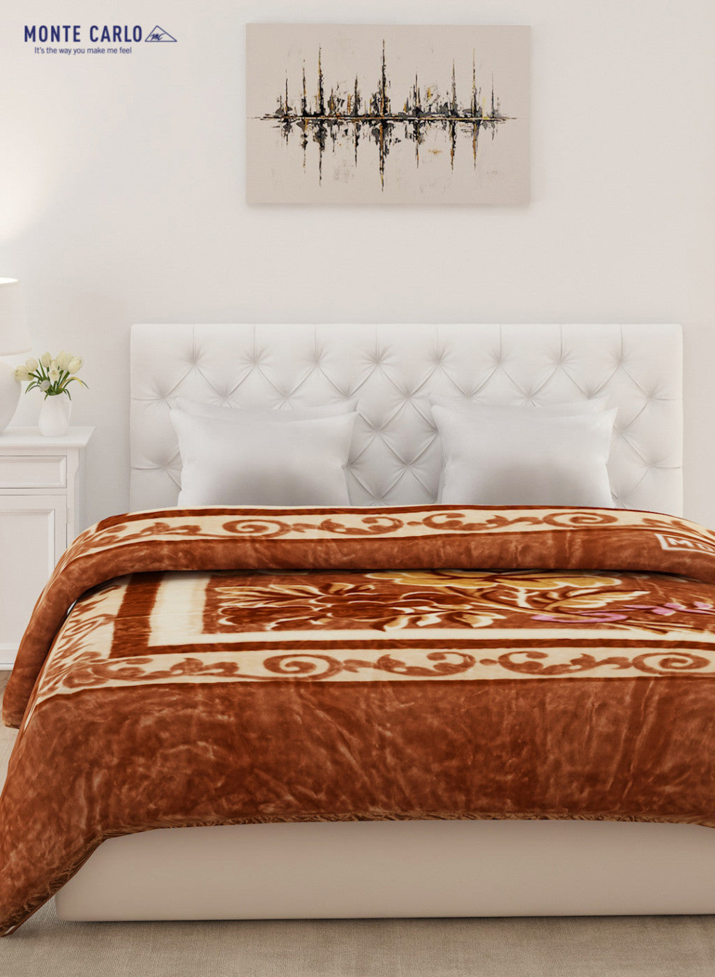 Double Bed Multicolor Mink Blanket - 2 Ply