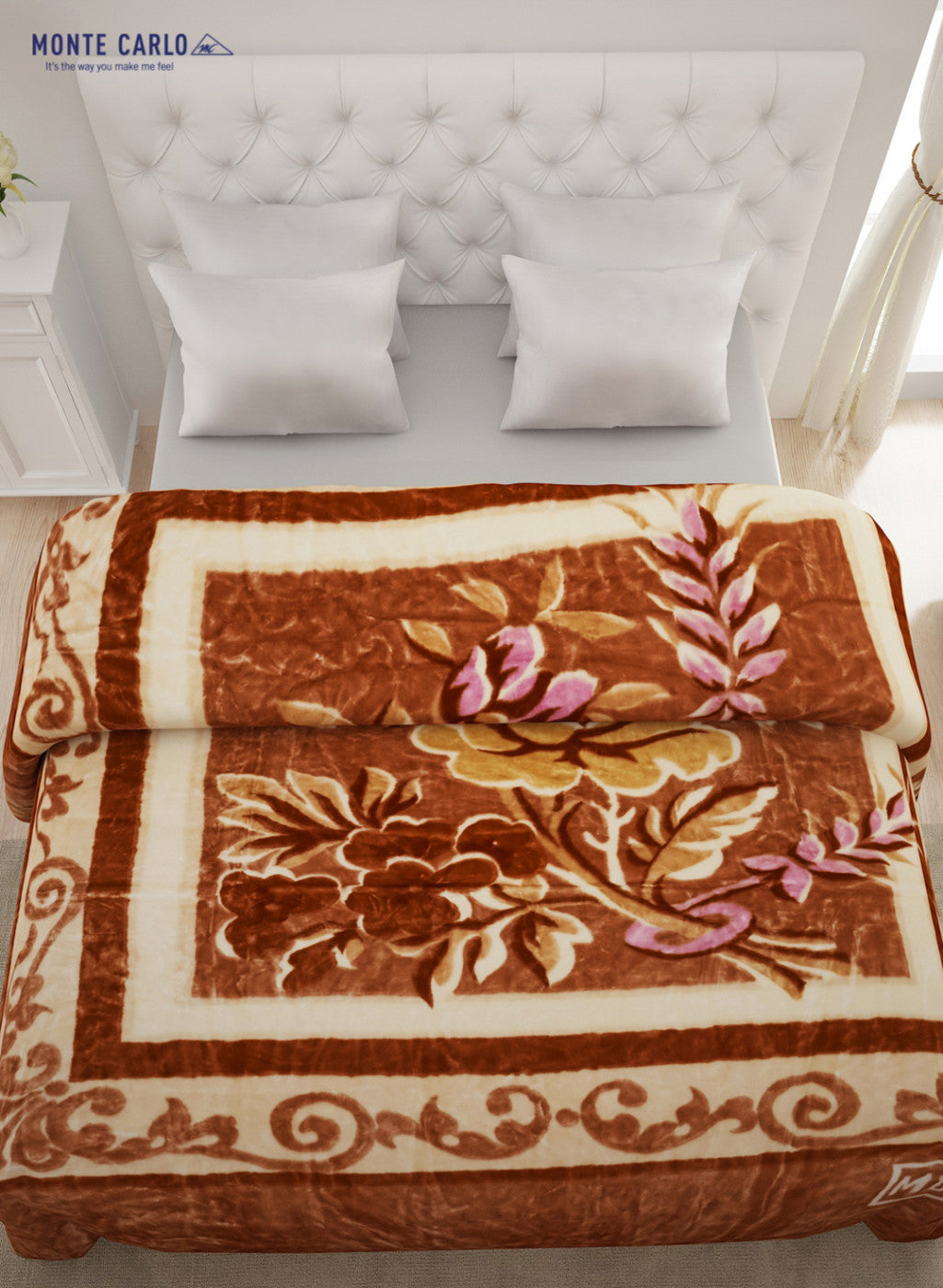 Double Bed Multicolor Mink Blanket - 2 Ply