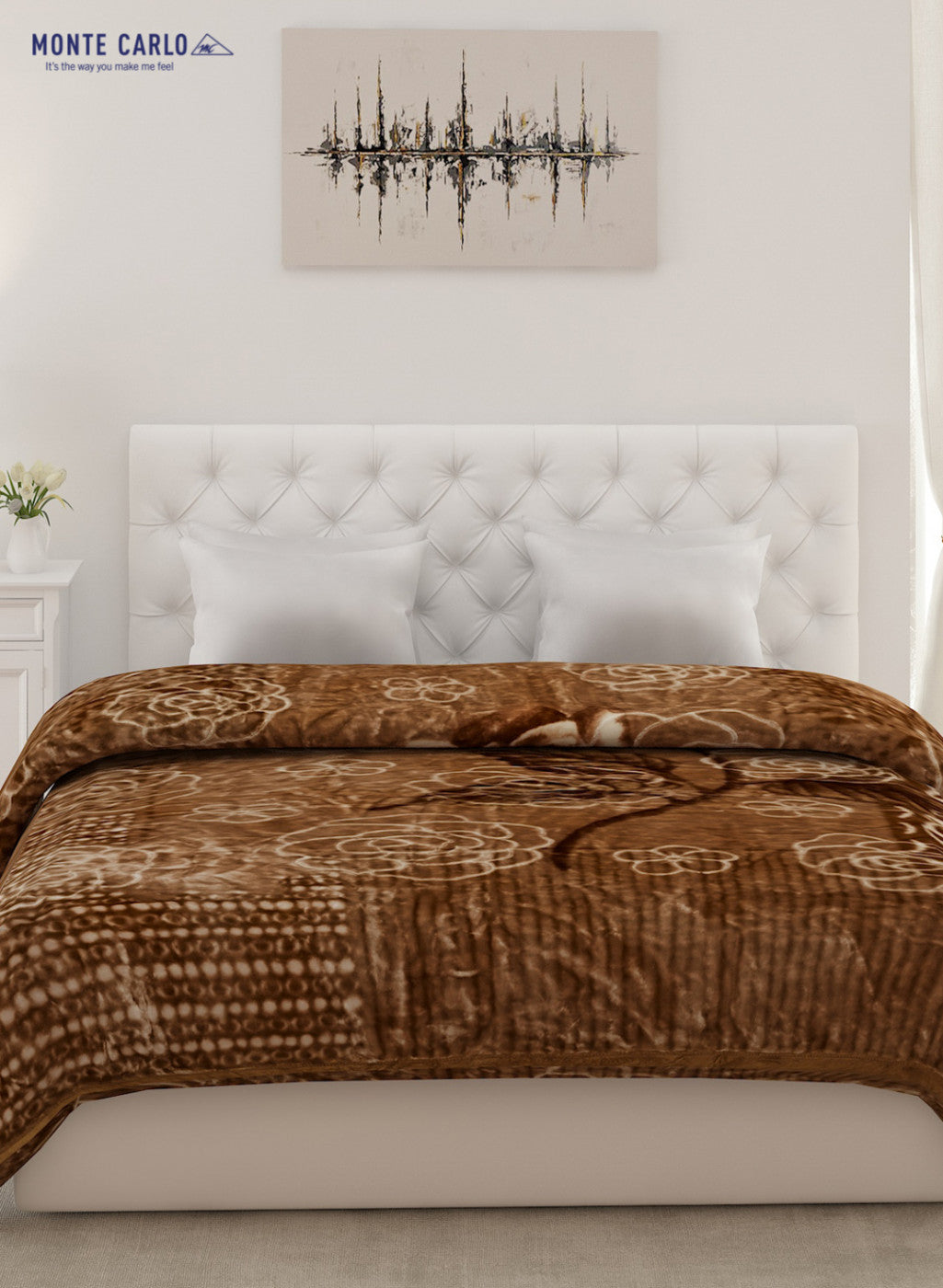 Double Bed Multicolor Mink Blanket - 2 Ply