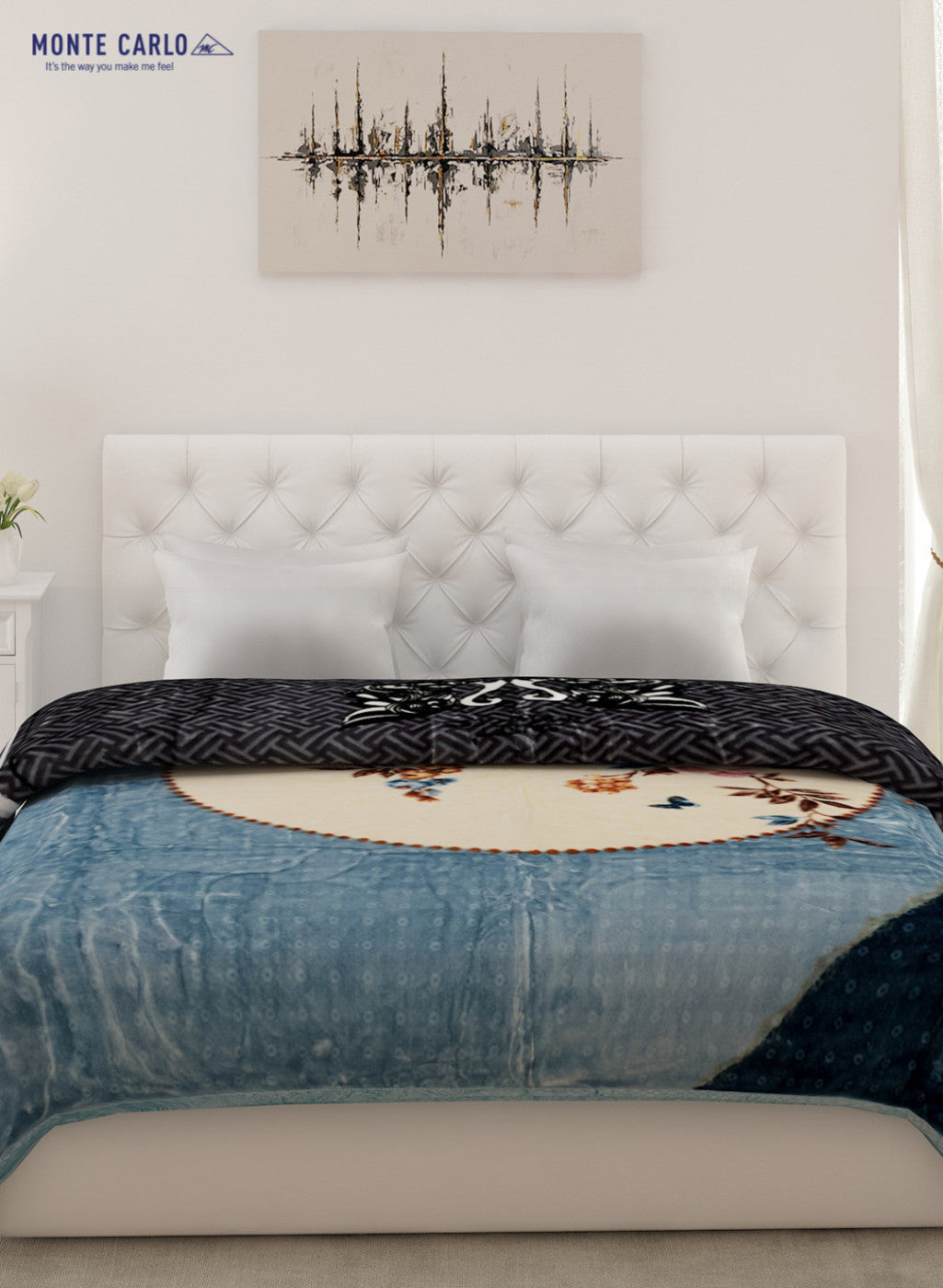 Double Bed Multicolor Mink Blanket - 2 Ply