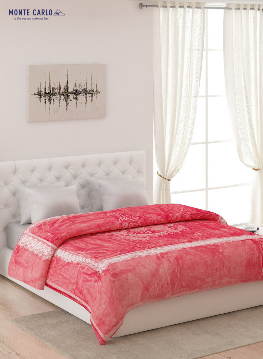 Double Bed Multicolor Mink Blanket - 2 Ply