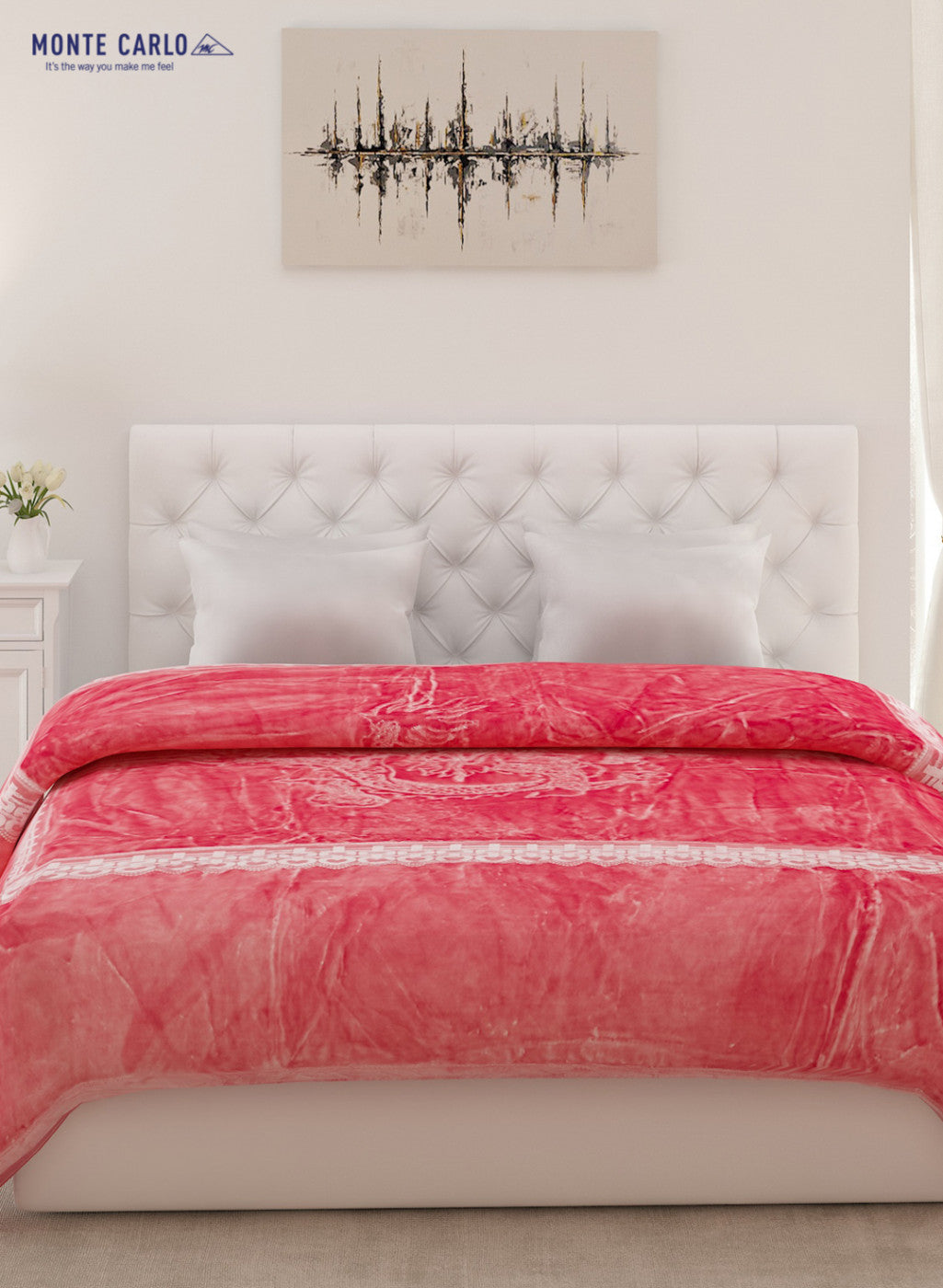 Double Bed Multicolor Mink Blanket - 2 Ply