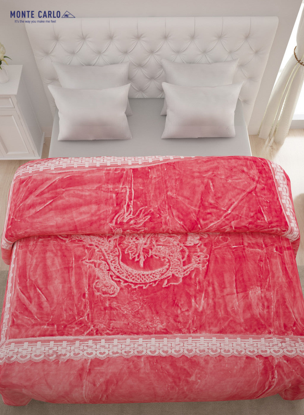 Double Bed Multicolor Mink Blanket - 2 Ply