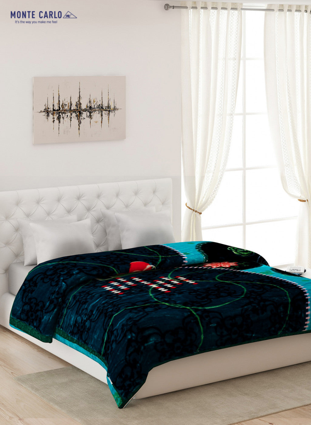 Buy Double Bed Multicolor Mink Blanket Ply Online in India