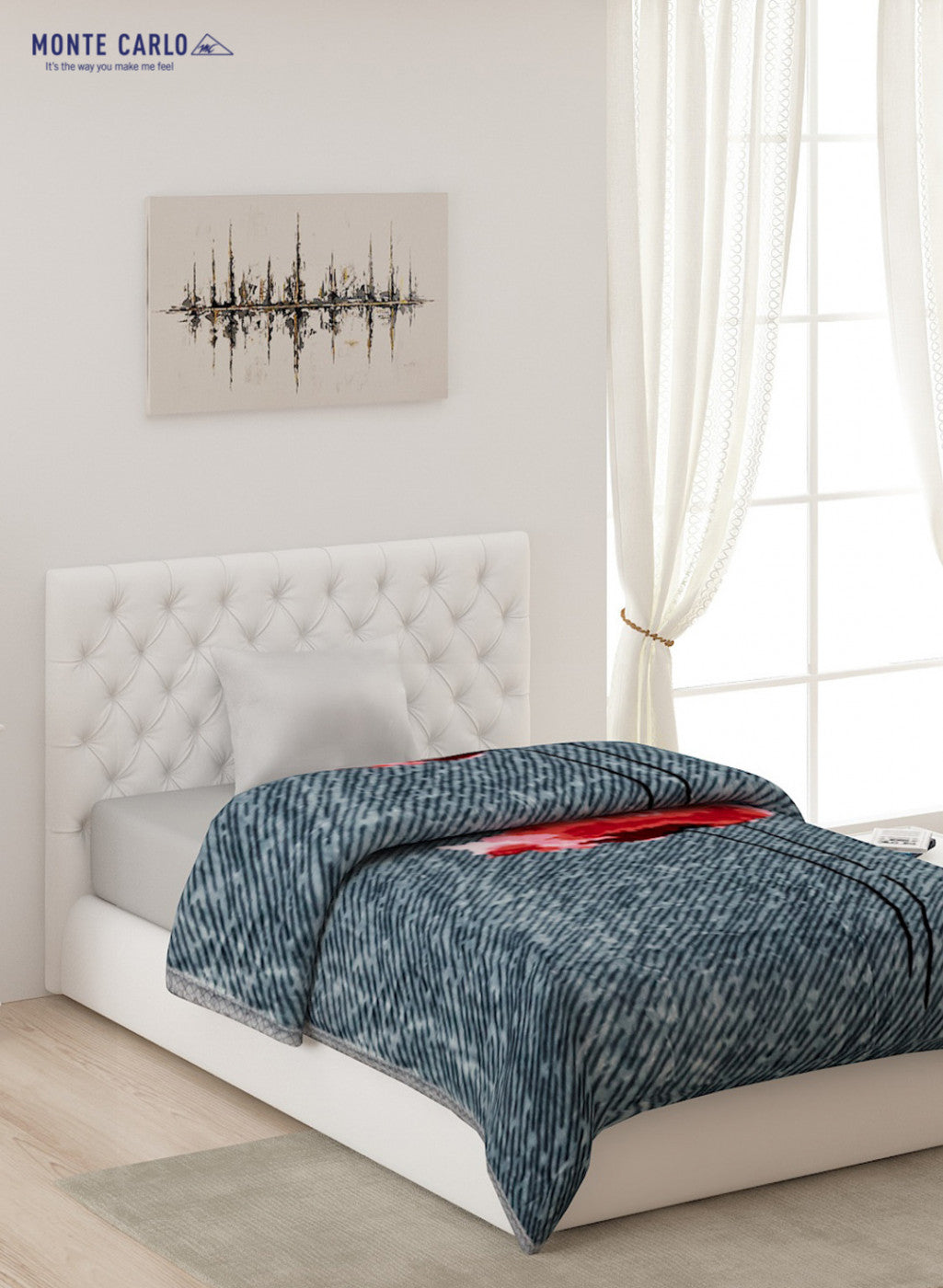 Single Bed Multicolor Mink Blanket - 1 Ply