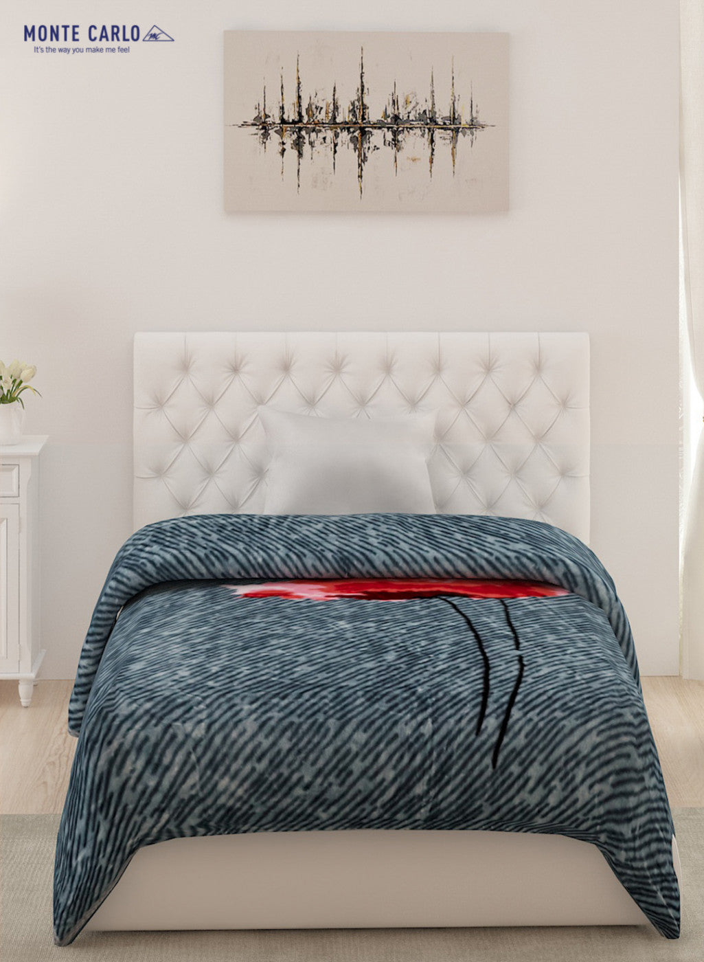 Single Bed Multicolor Mink Blanket - 1 Ply