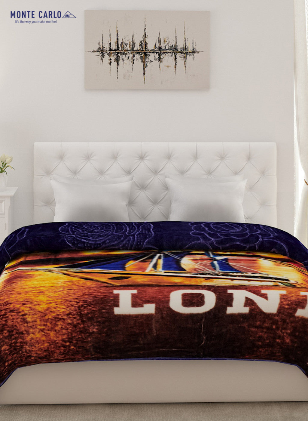 Double Bed Multicolor Mink Blanket - 2 Ply