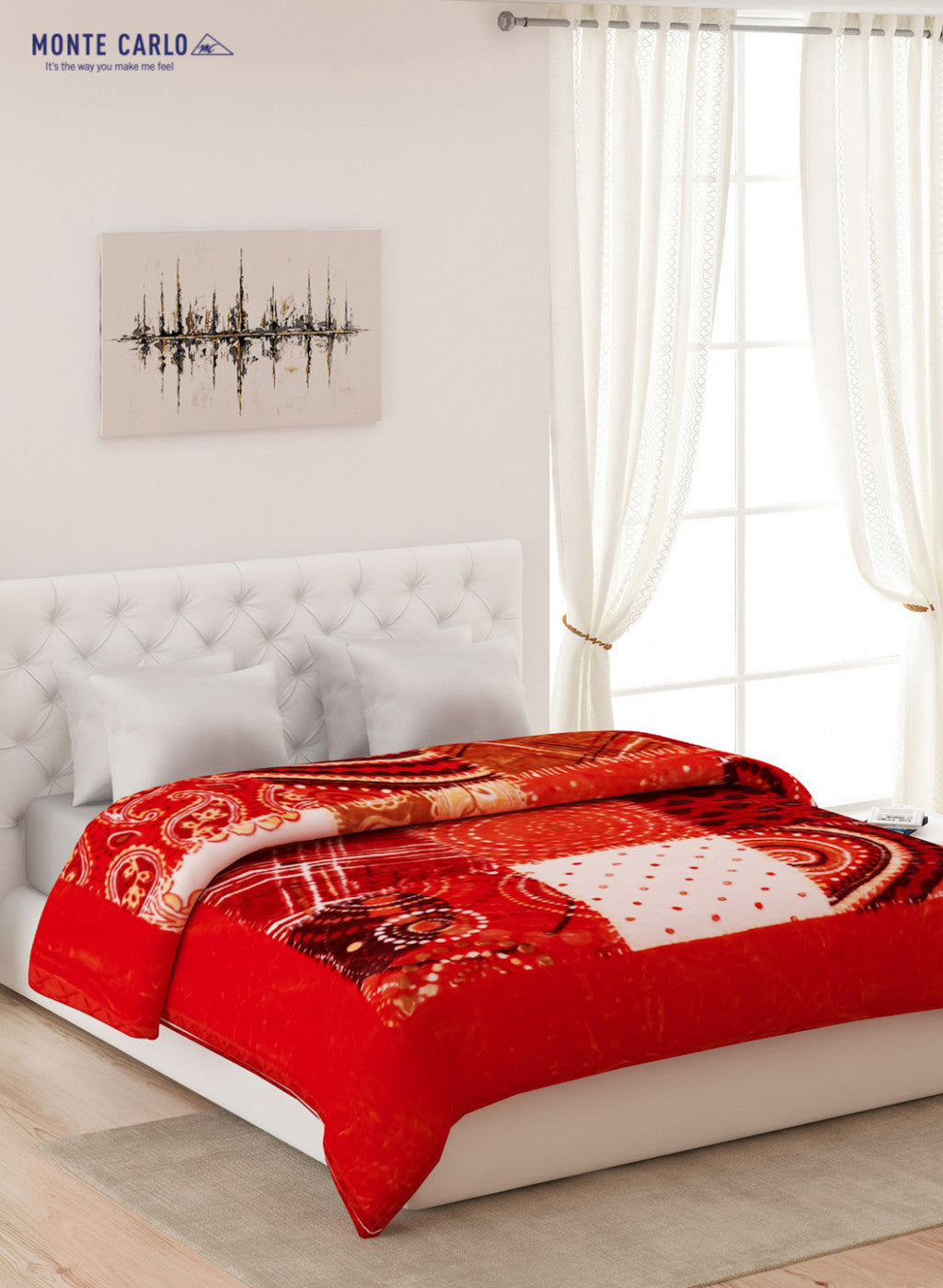 Double Bed Multicolor Mink Blanket - 2 Ply