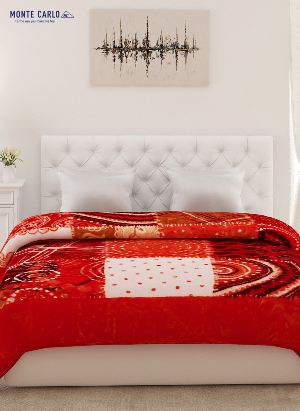 Double Bed Multicolor Mink Blanket - 2 Ply