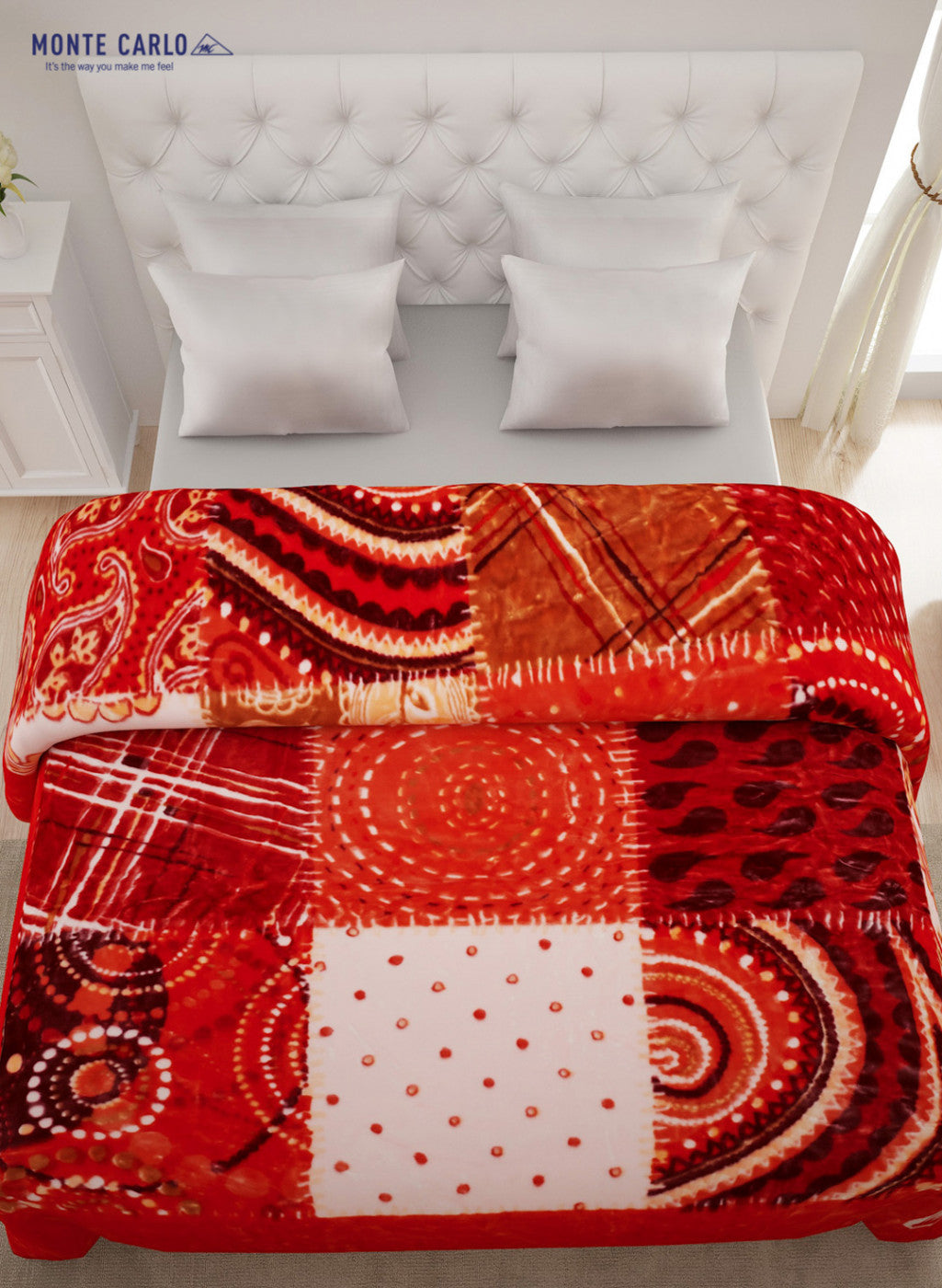 Double Bed Multicolor Mink Blanket - 2 Ply