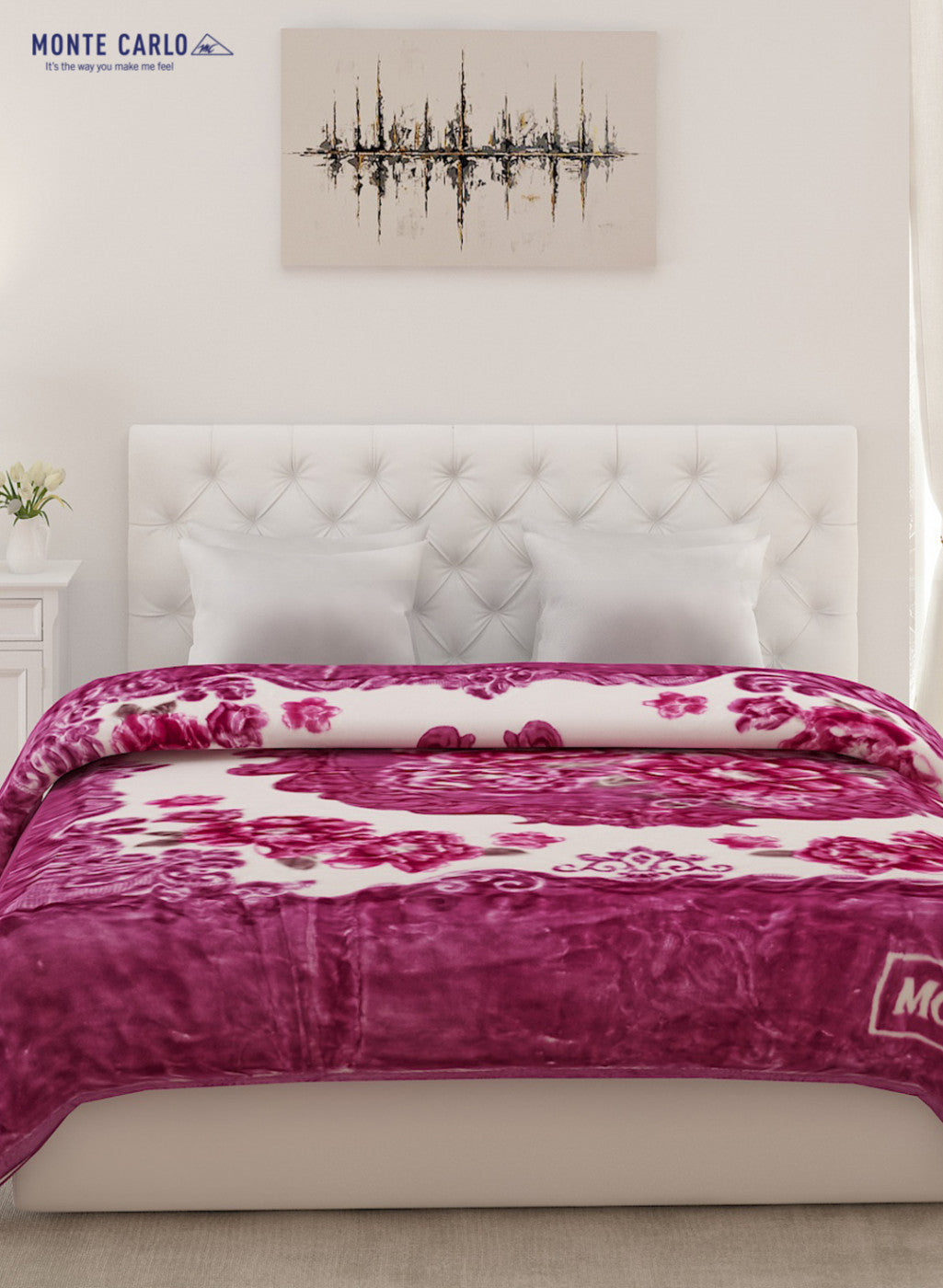 Double Bed Multicolor Mink Blanket - 2 Ply