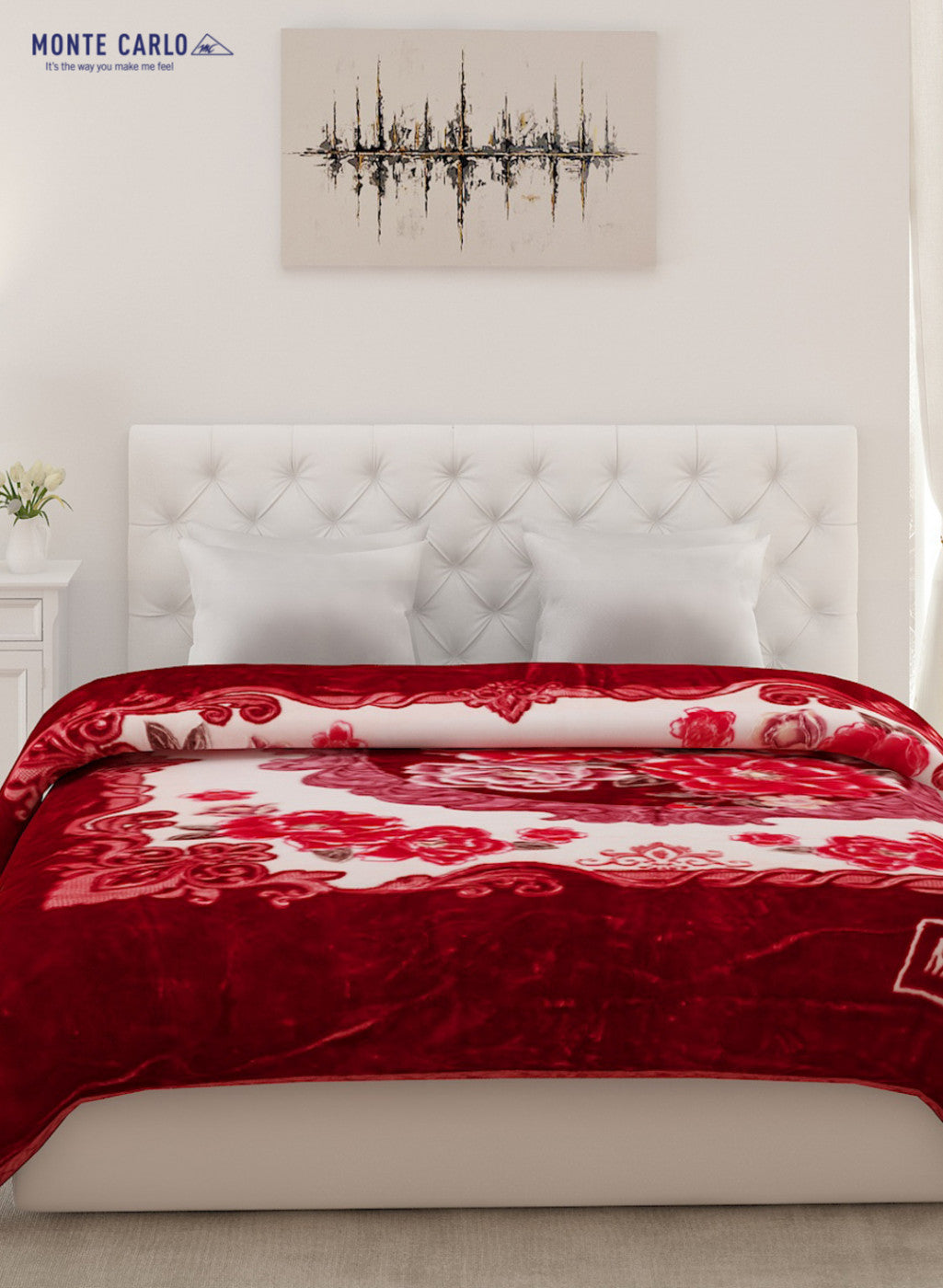 Double Bed Multicolor Mink Blanket - 2 Ply