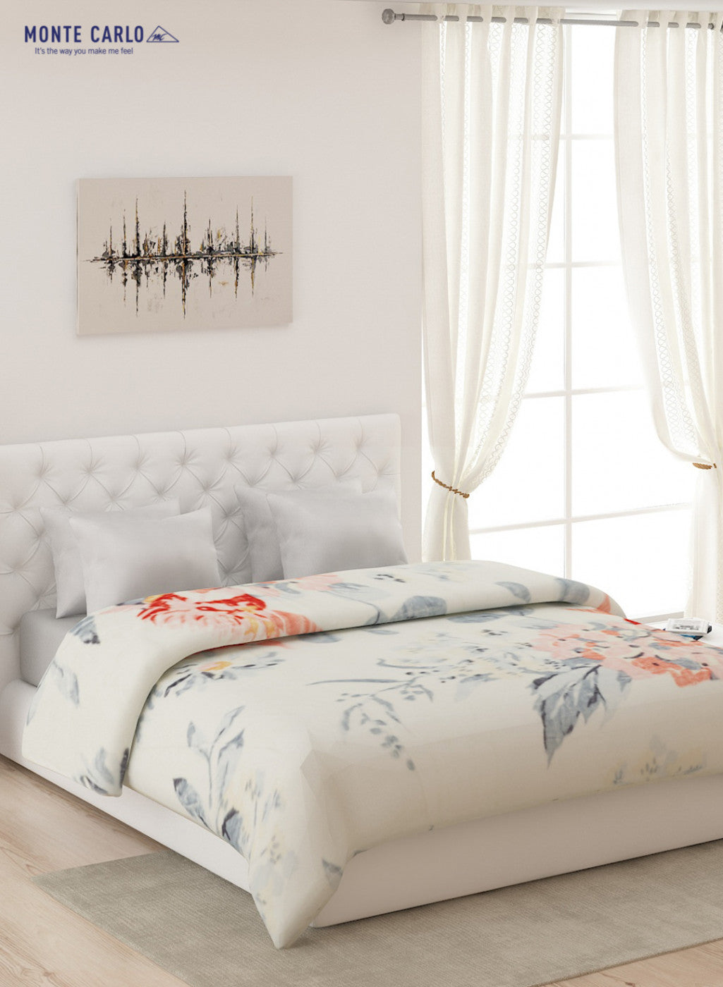 Buy Double Bed Multicolor Mink Blanket 3 Ply Online in India Monte